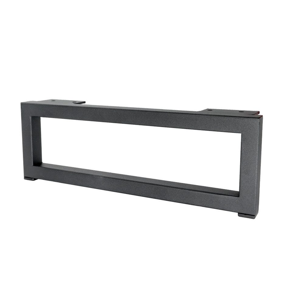 Prima-Online Möbelfuß Rechteckiges Metall-Möbelbein 35/50cm Schwarz Matt Möbelfuß Schrankfuß, (1-St)