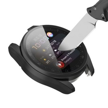 Wigento Smartwatch-Hülle Für Huawei Watch 3 Pro 2 in 1 Shockproof Hart Uhr Tasche Etuis Hülle Cover + H9 Hart Glas Transparent