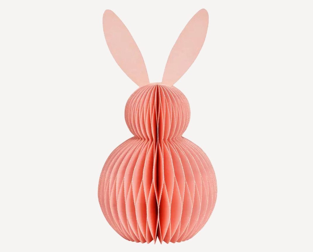 Seyila Home Osterhase Papierhase in Wabenoptik, Honeycomb Dekoration aus Papier/Pappe (3 St)