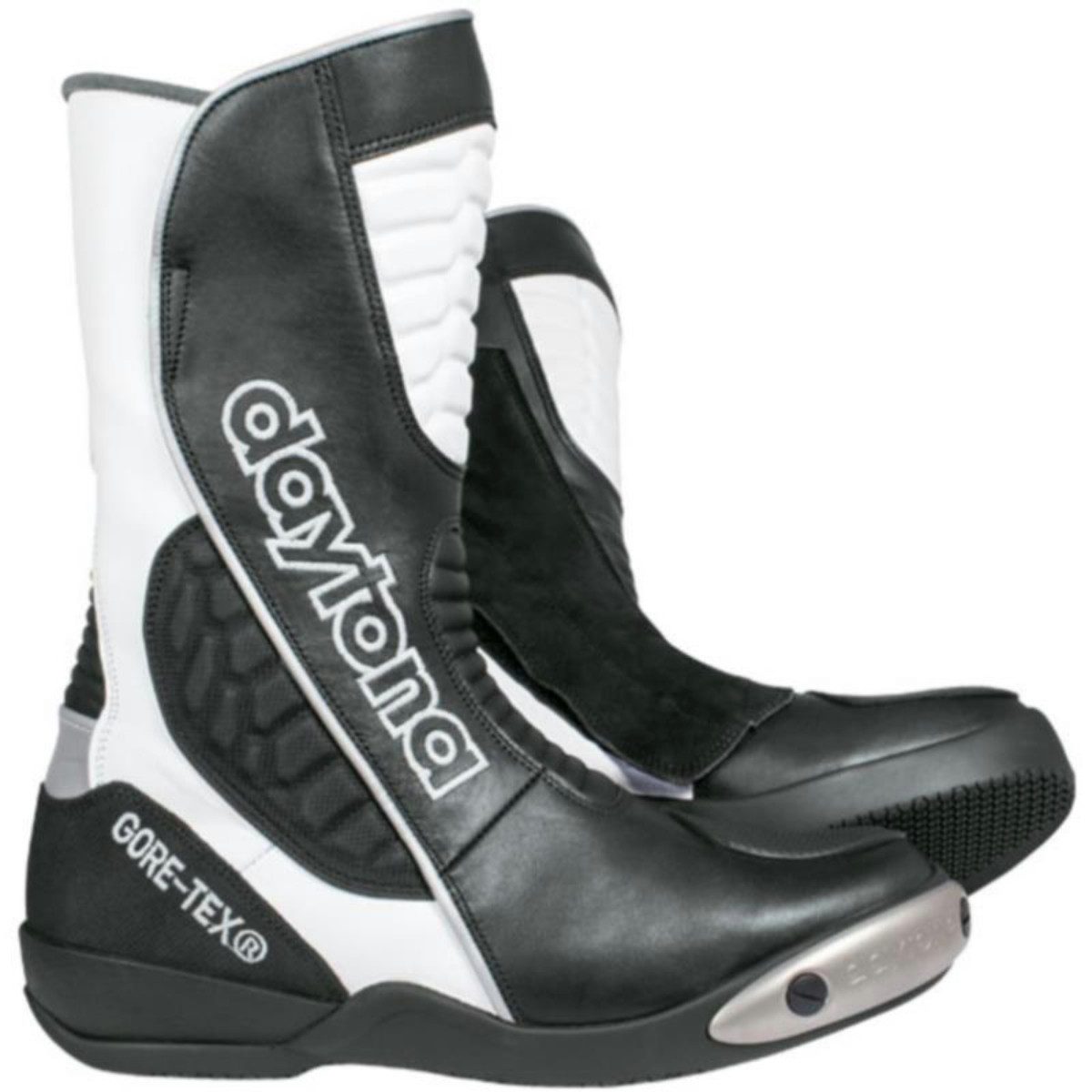 Daytona Daytona Strive GTX schwarz / weiß 42 Motorradstiefel (Packung, Antistatische und Öl- und Benzinfeste Sohle)