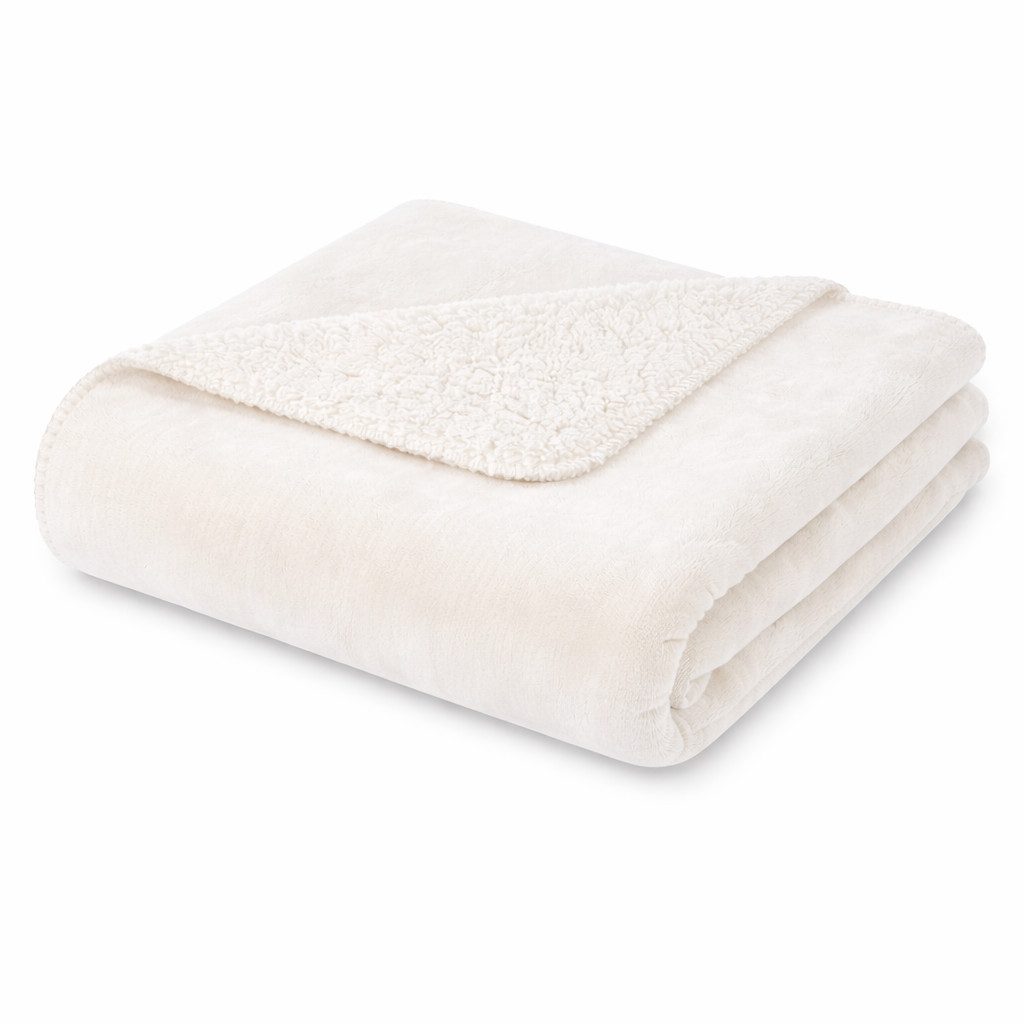 Wohndecke Flanell und Sherpa, VIVA Home, Oberseite weicher Flanell und Rückseite wärmendes Sherpa