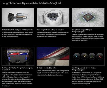 DYSON Saugroboter 360 Vis Nav Saugroboter mit 360 ° Kamera, Staubsauger Roboter, Beutellos, Kabellos, APP-Steuerung, Bodenstaubsauger, Tierhaar, Akkustaubsauger