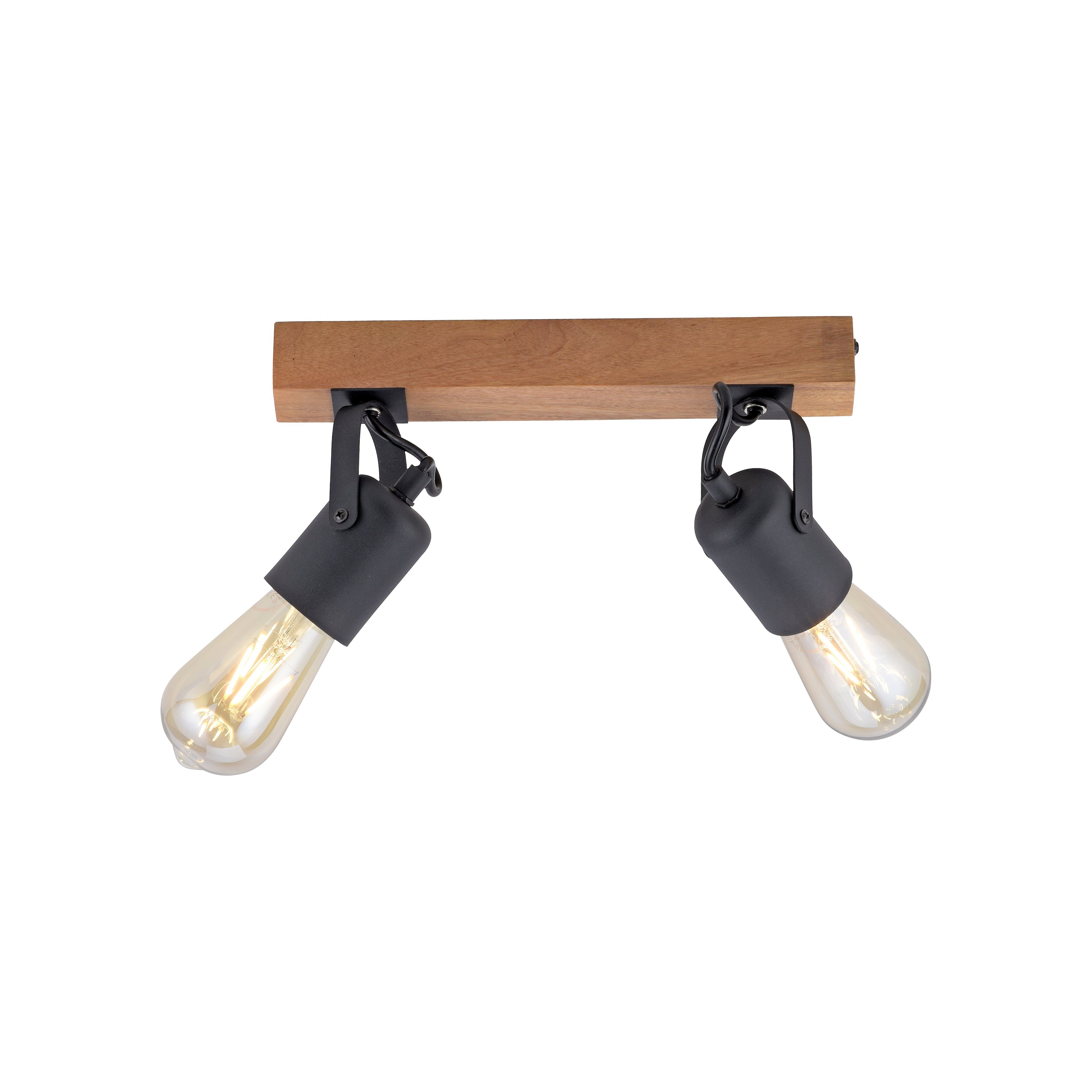 JUST LIGHT Wandleuchte CANOP, ohne Leuchtmittel, ExklusiveE27, Moderne  Wand- und Deckenlampe im Industrial Style