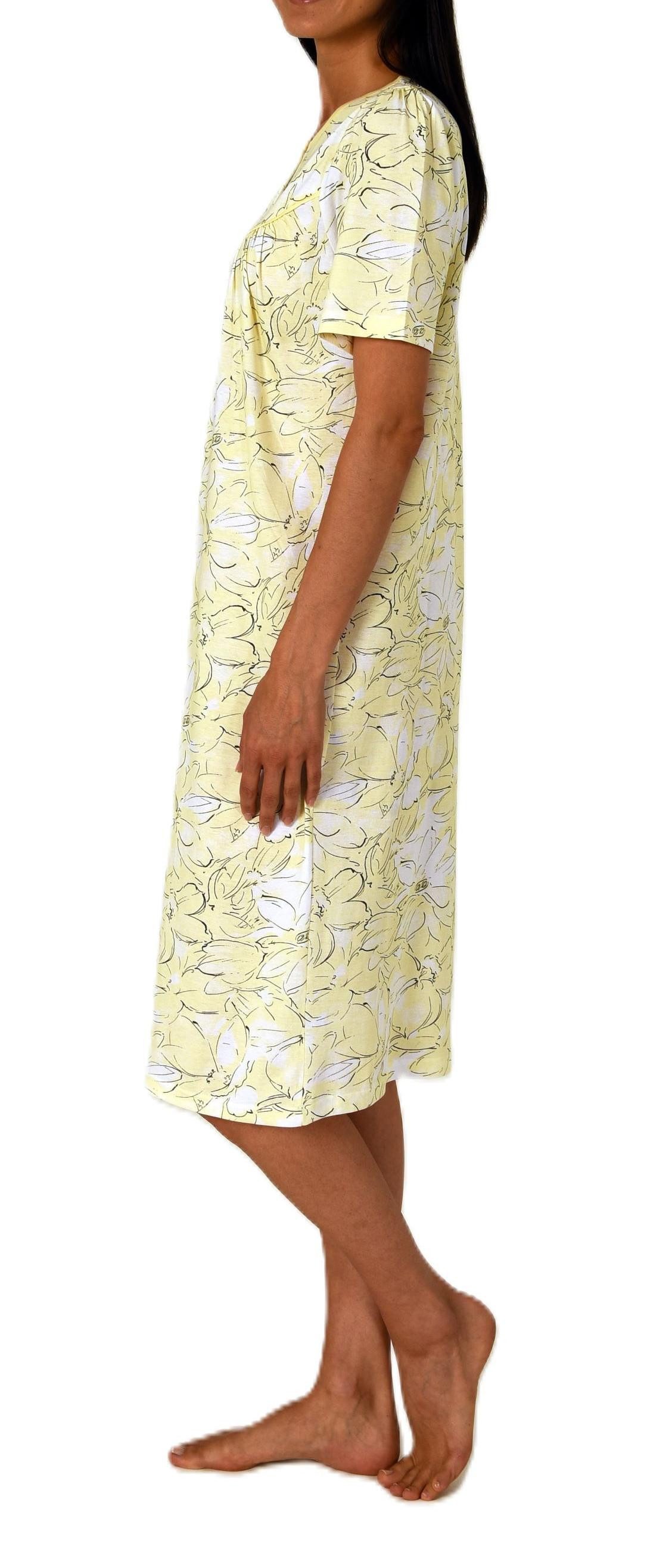 Normann Nachthemd Damen kurzarm Nachthemd im klassischen fraulichen Design