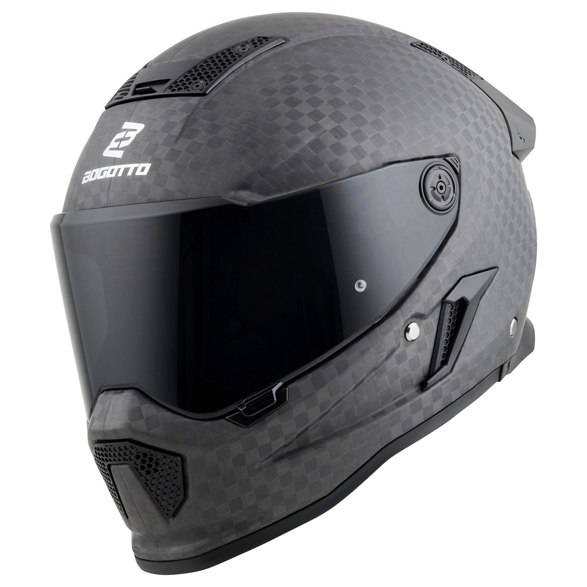 Bogotto Motorradhelm Rapto CheckR Carbon Helm, Vorbereitet Für Kommunikationssystem,geeignet Brillenträger,vorbe