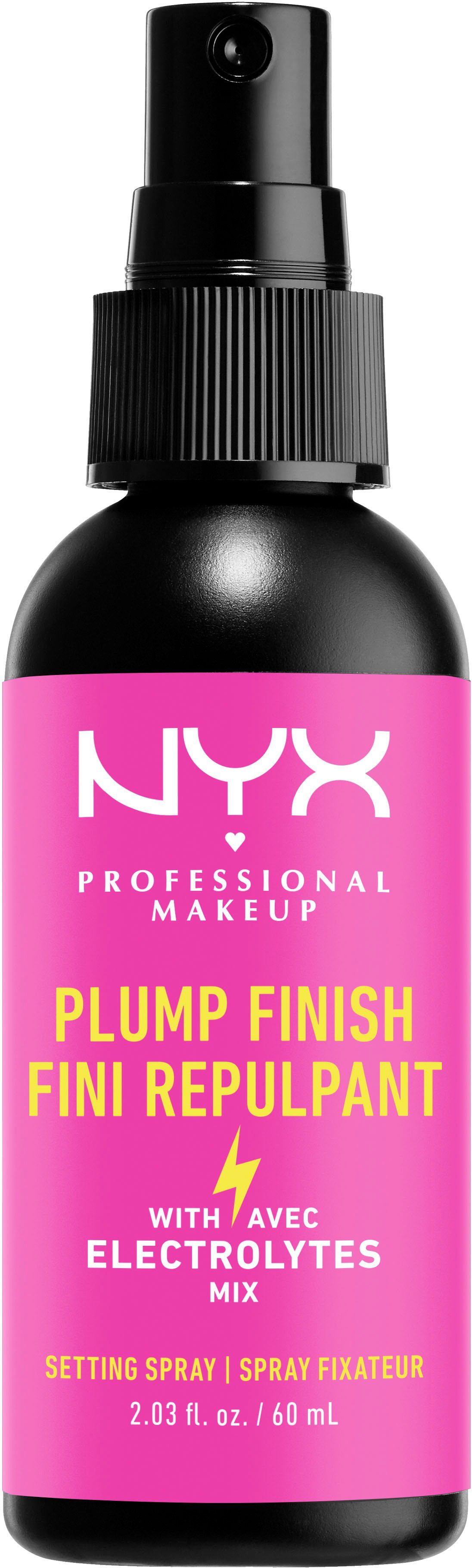 Makeup mit Finish Setting Gesichtsspray Professional Spray, NYX Plump Hyaluron