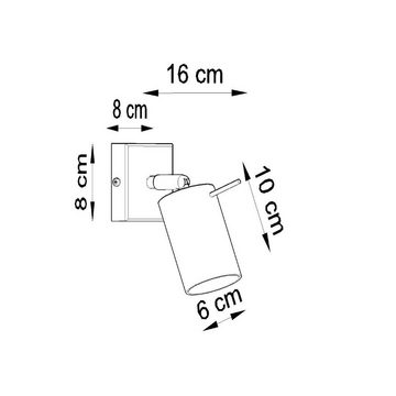 SOLLUX lighting Wandleuchte RING, ohne Leuchtmittel, beweglicher Lampenschirm