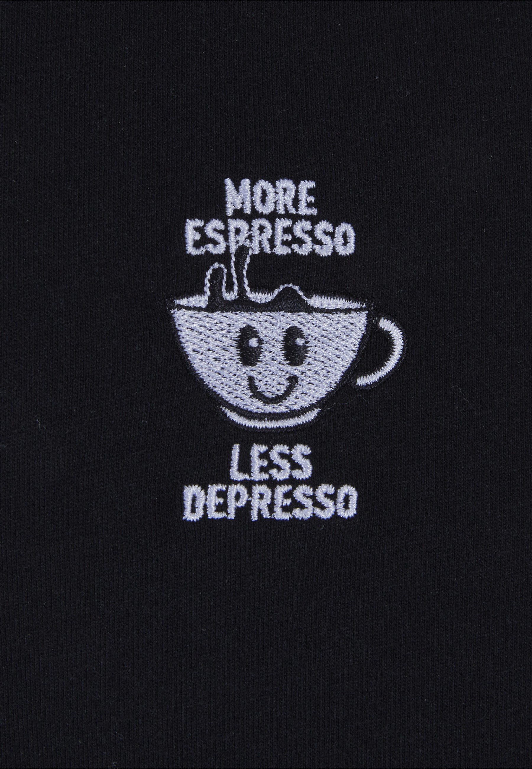 MisterTee T-Shirt MisterTee Herren More Espresso Less Depresso Tee EMB (1-tlg)