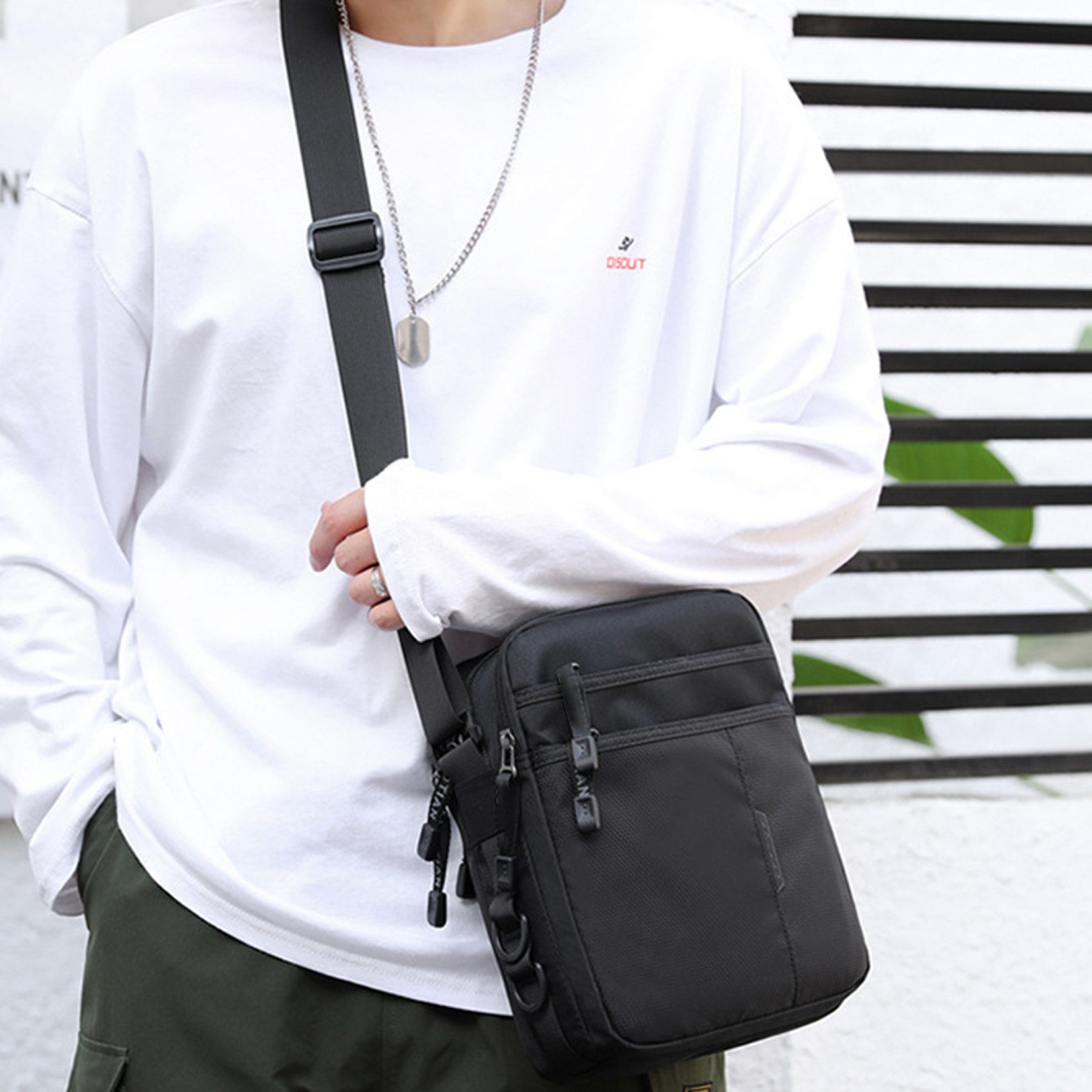 Mutig Umhängetasche shoulder bag Herren Oxford Herren Tasche männer umhängetasche (Wasserdicht Schultertasche, Crossbody Bag Backpack, für Männer Messenger Bag, Crossbody, Reise Arbeitstasche), für Männer und Frauen, die Outdoor-Sportarten wandern