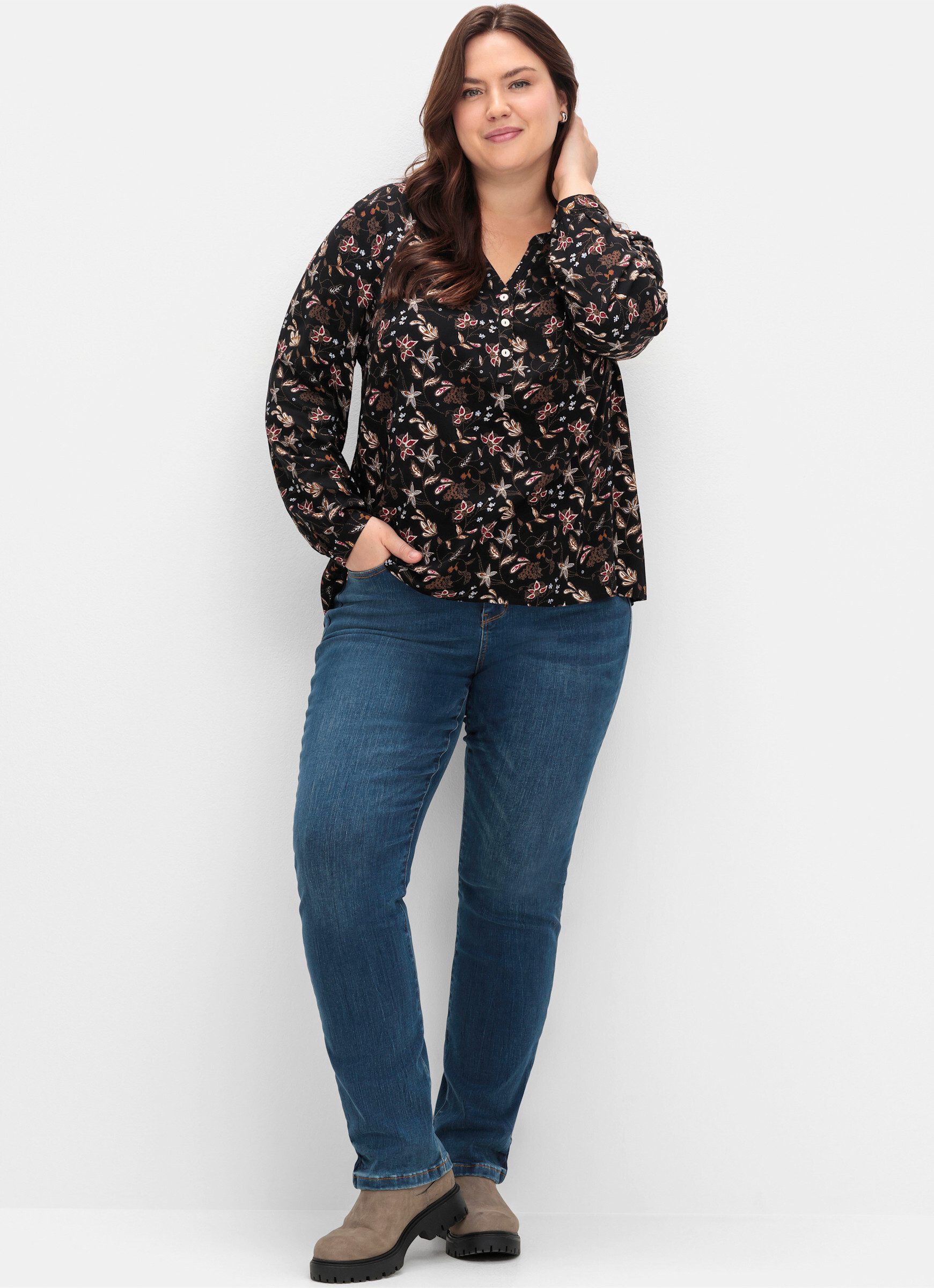 Sheego Klassische Bluse Tunika . (2-tlg) günstig online kaufen