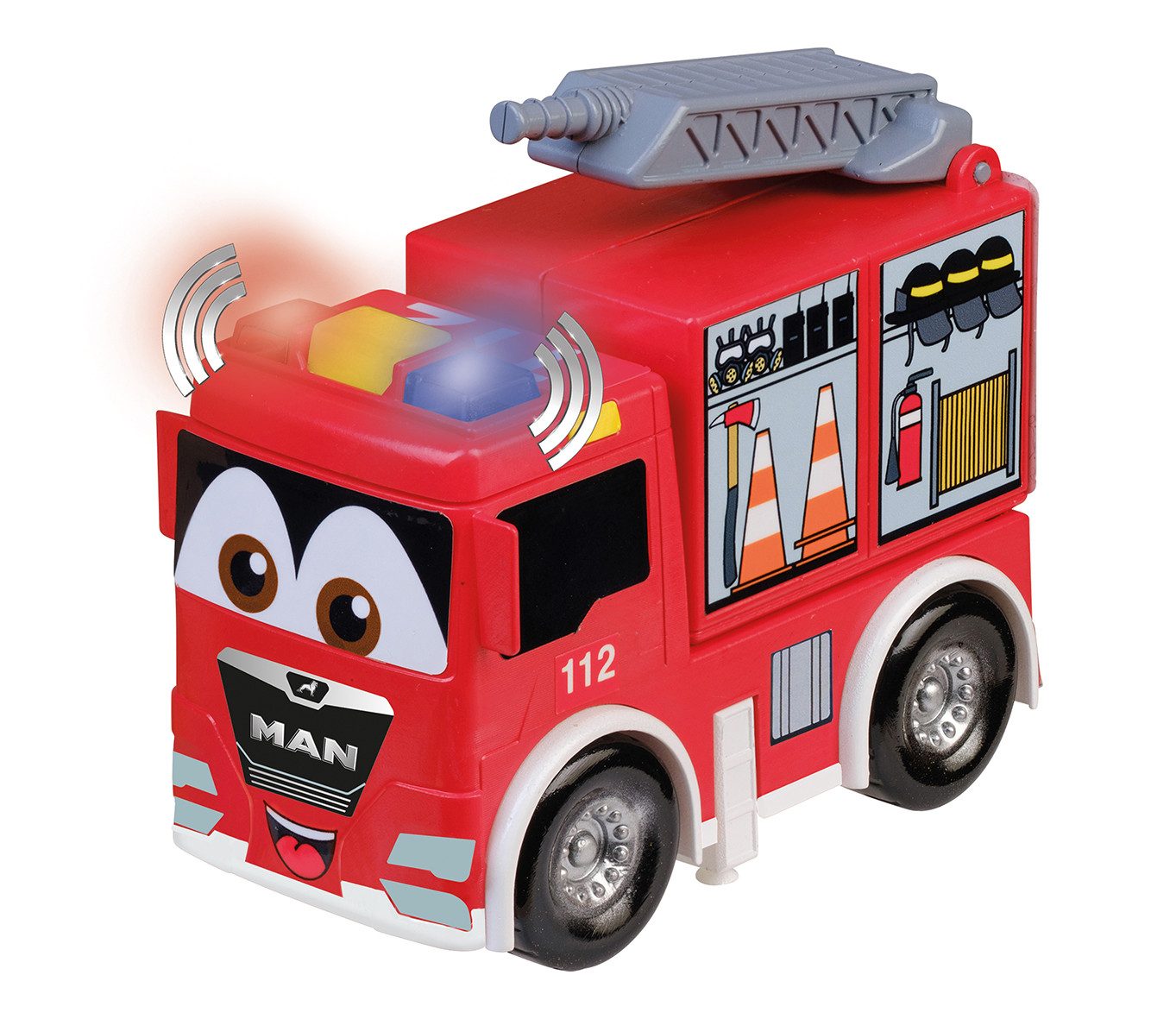 Happy People Spielzeug-Auto MAN KIDS Feuerwehr 2er Set, mit Licht und Sound