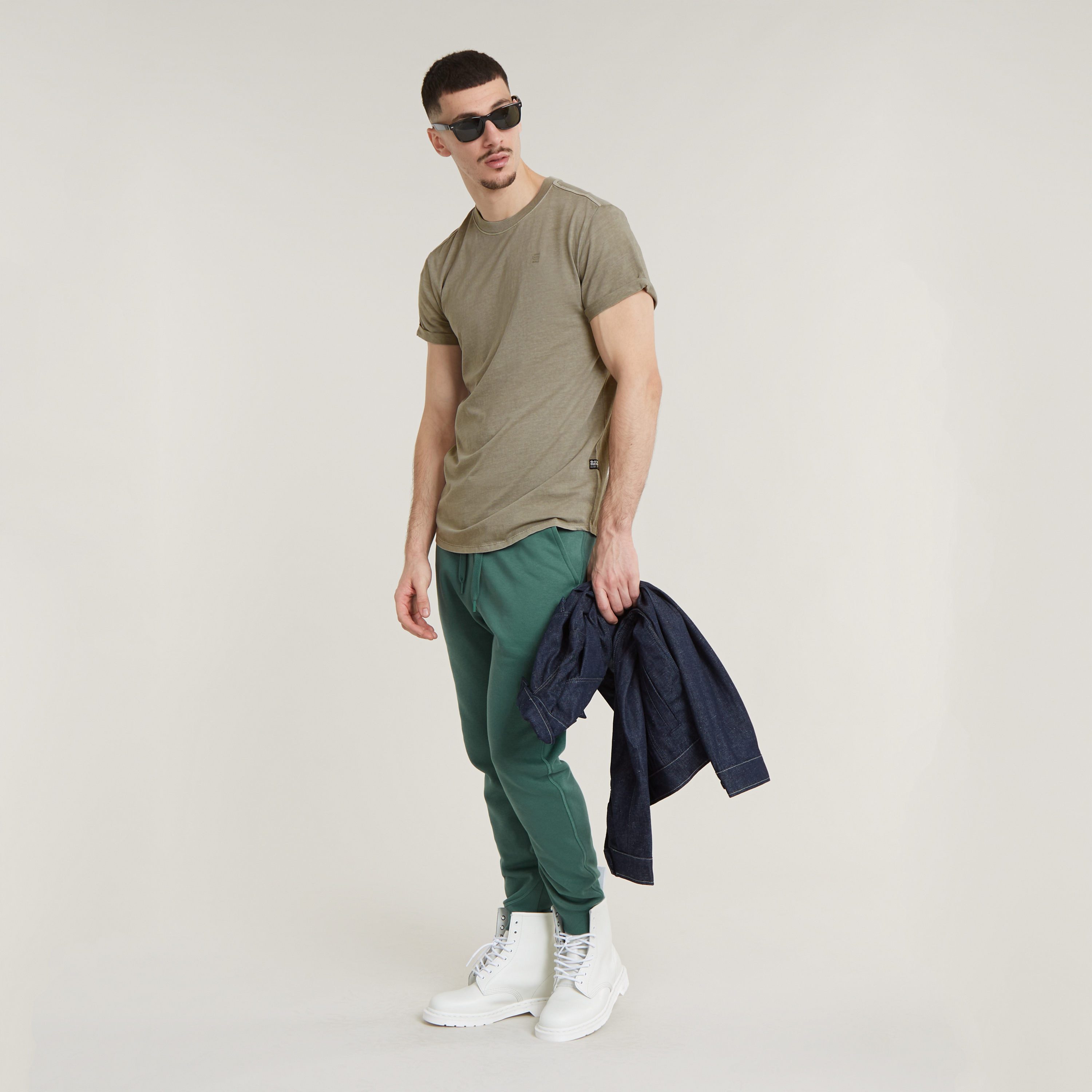 G-STAR Kurzarmshirt Lash Rundhals, Logoapplikation