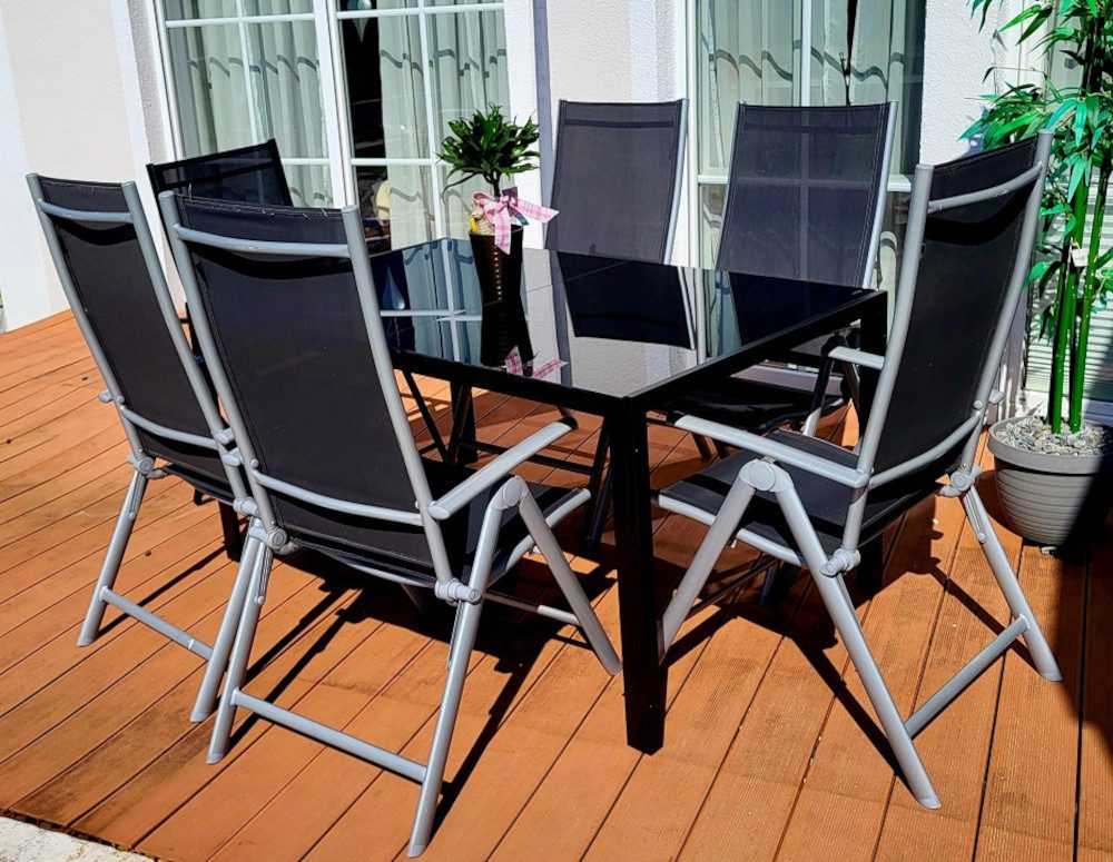 BruKa Gartentisch Sitzgruppe POETTO 6 Personen günstig online kaufen