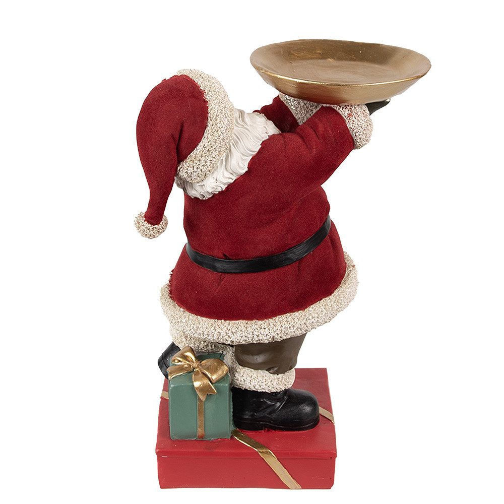 Clayre & Eef Weihnachtsmann Weihnachtsdekorationsfigur Weihnachtsmann 17x13x26 cm Rot