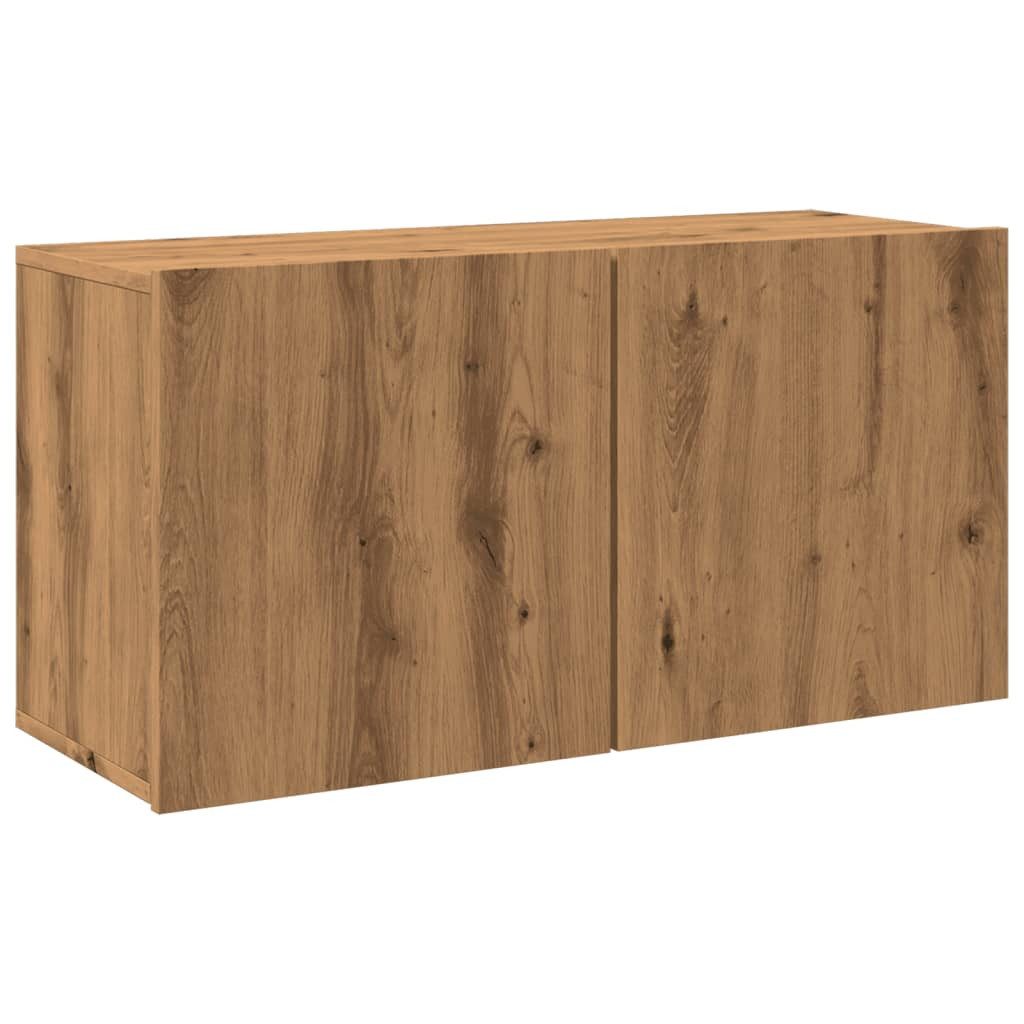 vidaXL TV-Wand TV-Wandschrank Artisan-Eiche 80x30x41 cm, günstig online kaufen