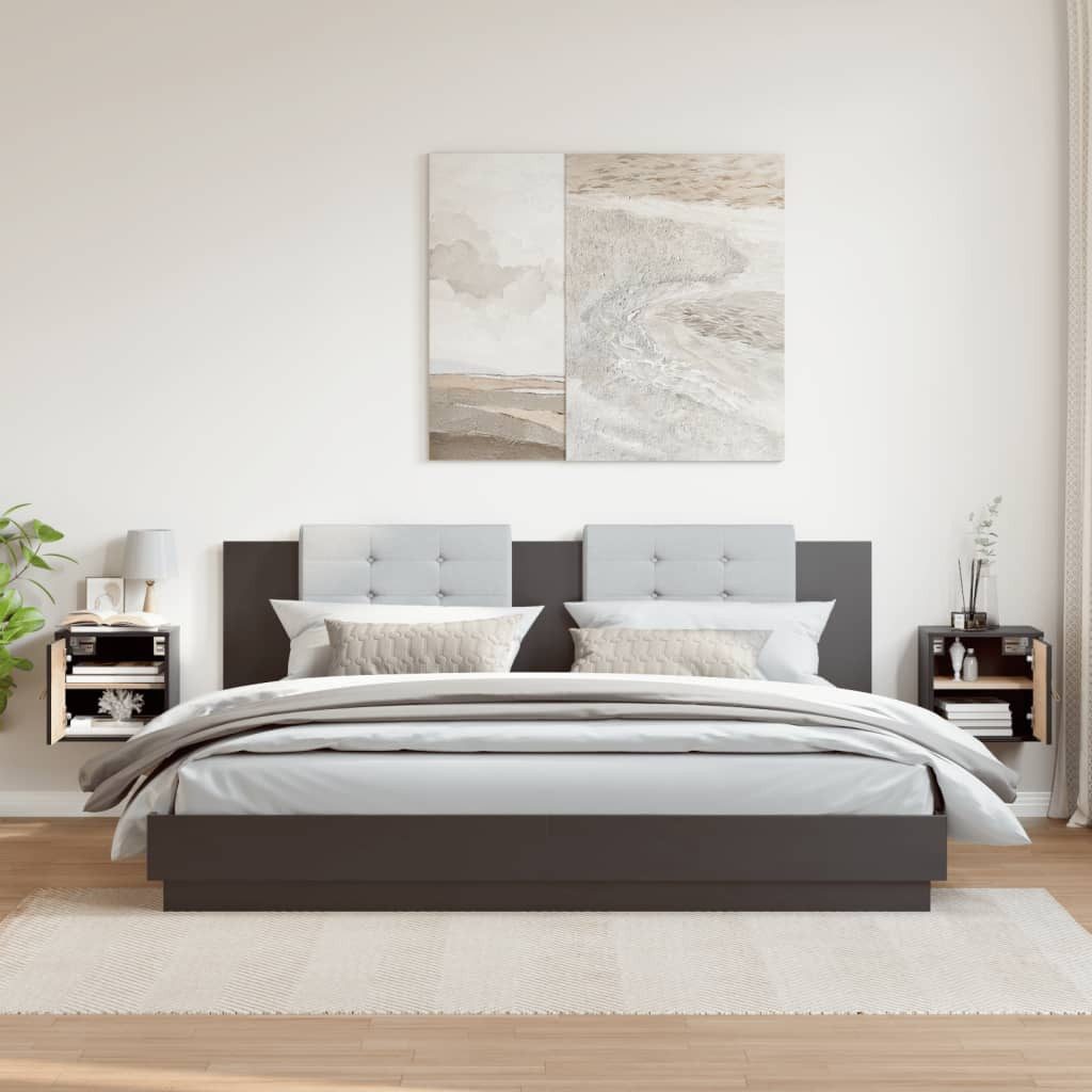 vidaXL Regal Wandschränke 2 Stk. Schwarz günstig online kaufen