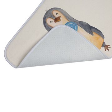 Badematte Pinguin Lolli - Weiß - Geschenk, Spruch, Badematte, Duschteppich, nie Mr. & Mrs. Panda, Höhe 1 mm, 100% Polyester, rechteckig, Saugstark
