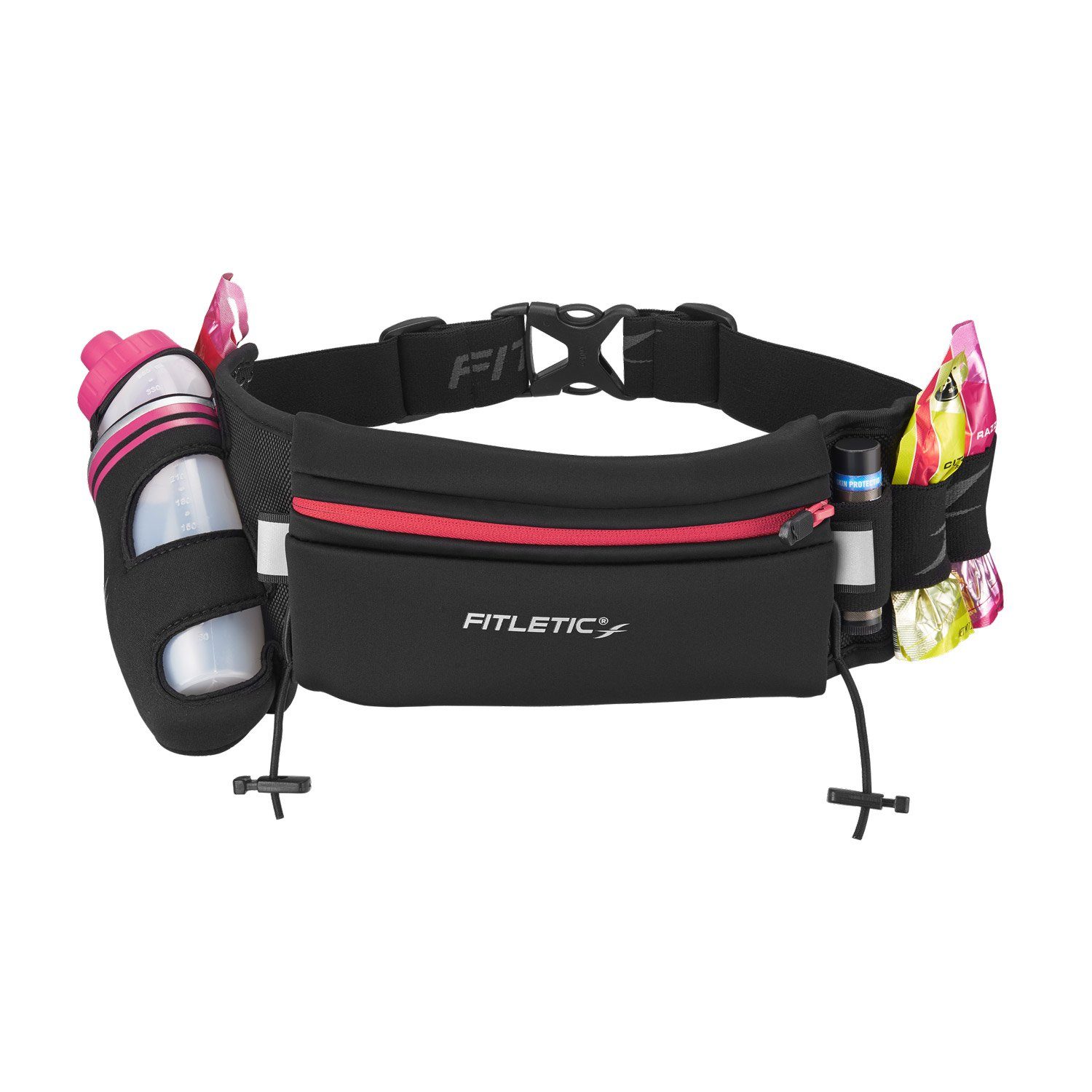 Fitletic Laufgürtel FULLY LOADED - Hüfttasche mit Trinkflasche für Jogging, Laufen Premium Laufausrüstung Marathon, Trinkgürtel, Lauftasche. € 41,99