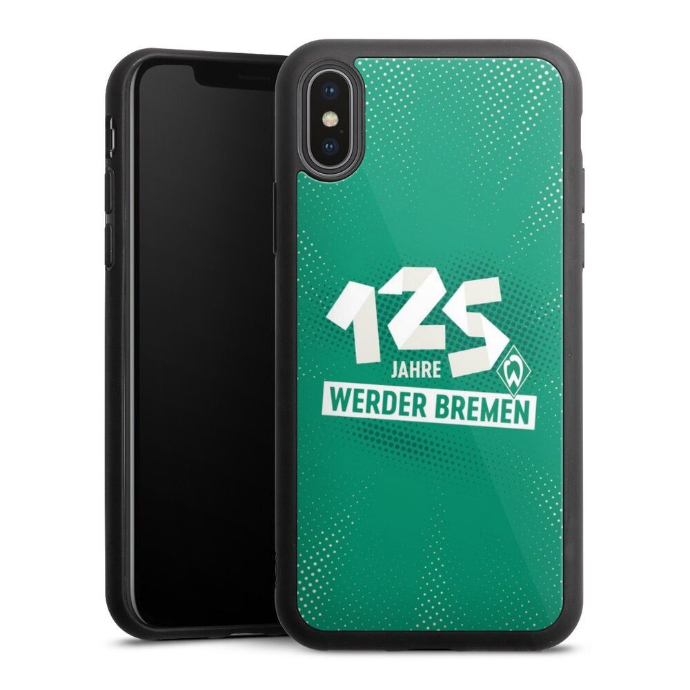 DeinDesign Handyhülle 125 Jahre Werder Bremen Offizielles Lizenzprodukt, Apple iPhone X Gallery Case Glas Hülle Schutzhülle 9H Gehärtetes Glas