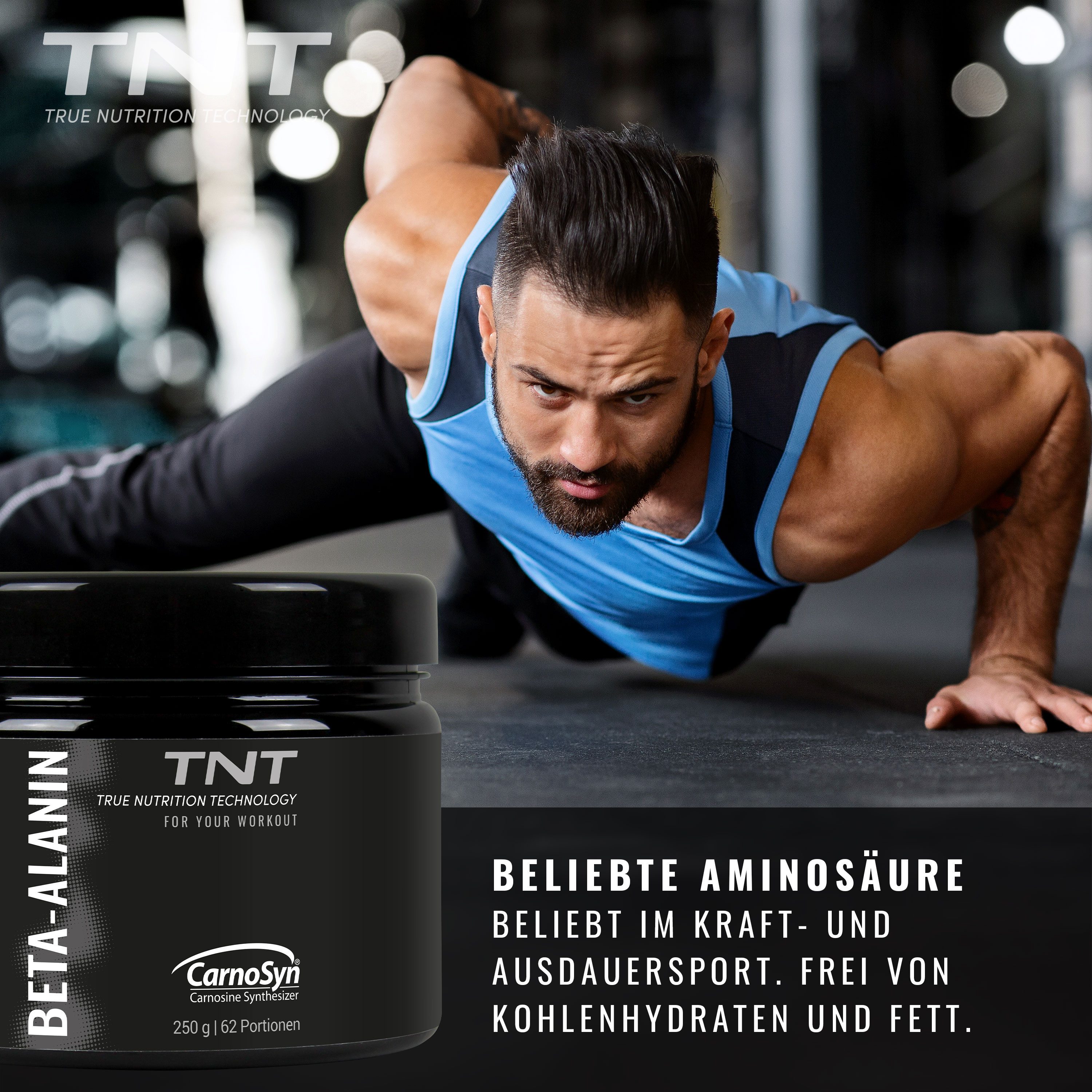 TNT (True Nutrition Technology) Beta-Alanin CarnoSyn® - reines Beta Alanin ohne Zusätze Pulver, 250 g