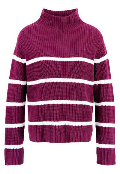 FYNCH-HATTON Strickpullover Pullover Stand-Up Striped