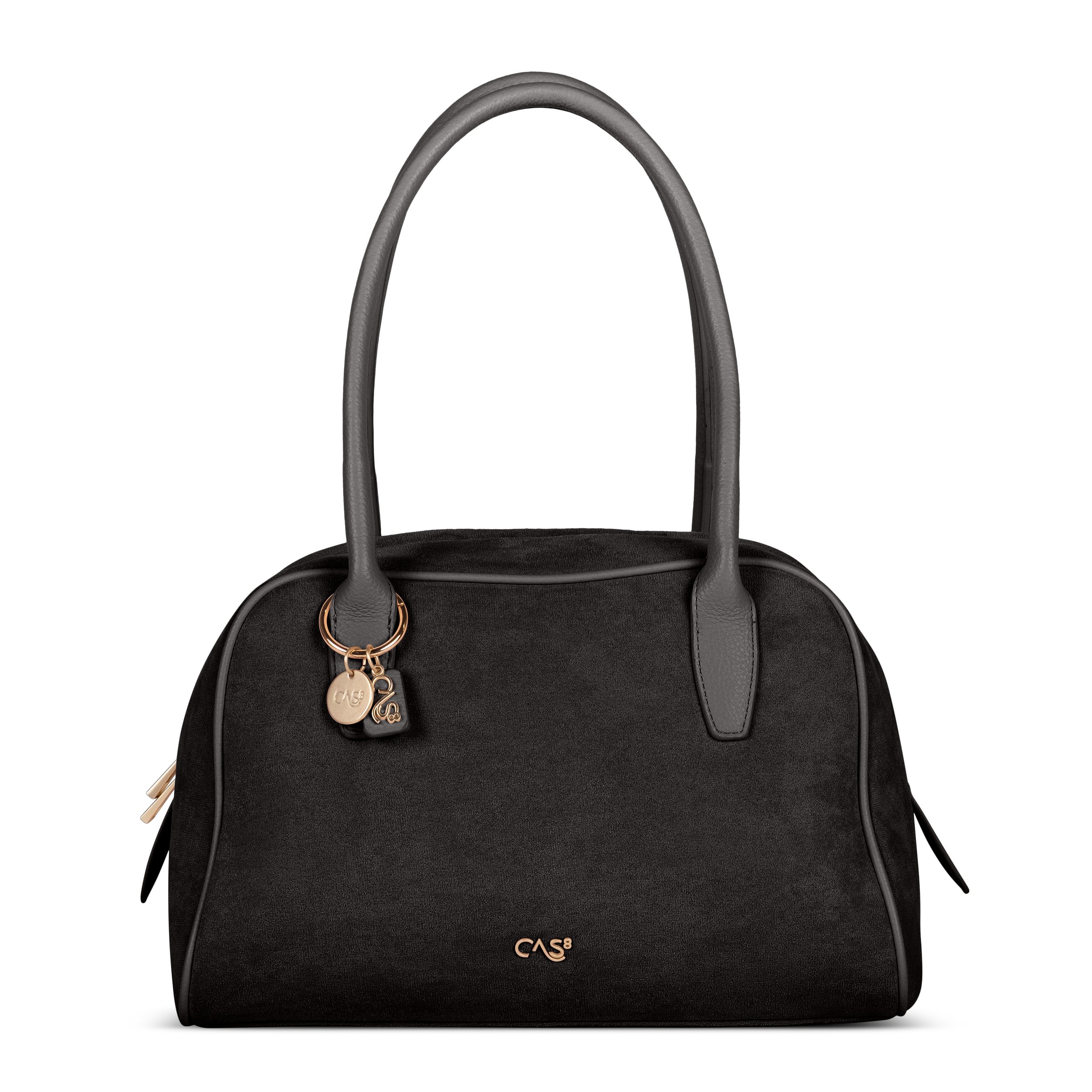 Cas8 Handtasche Rike 35594 - vegane Schultertasche in Wildleder-Optik