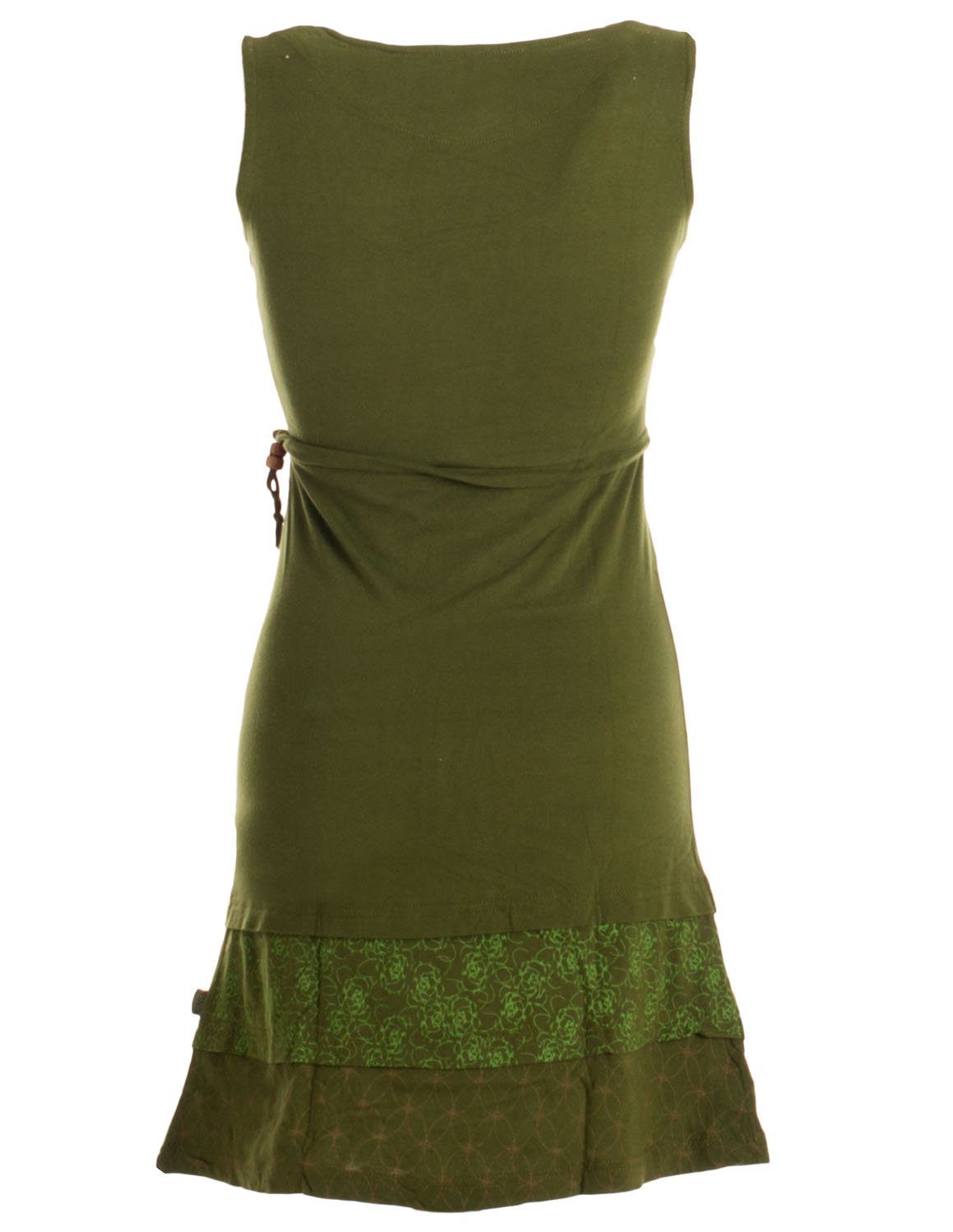 Vishes Sommerkleid Kurzes ärmelloses mini Sommerkleid bedruckt Tunika Elfen, Hippie, Goa, Ethno Style