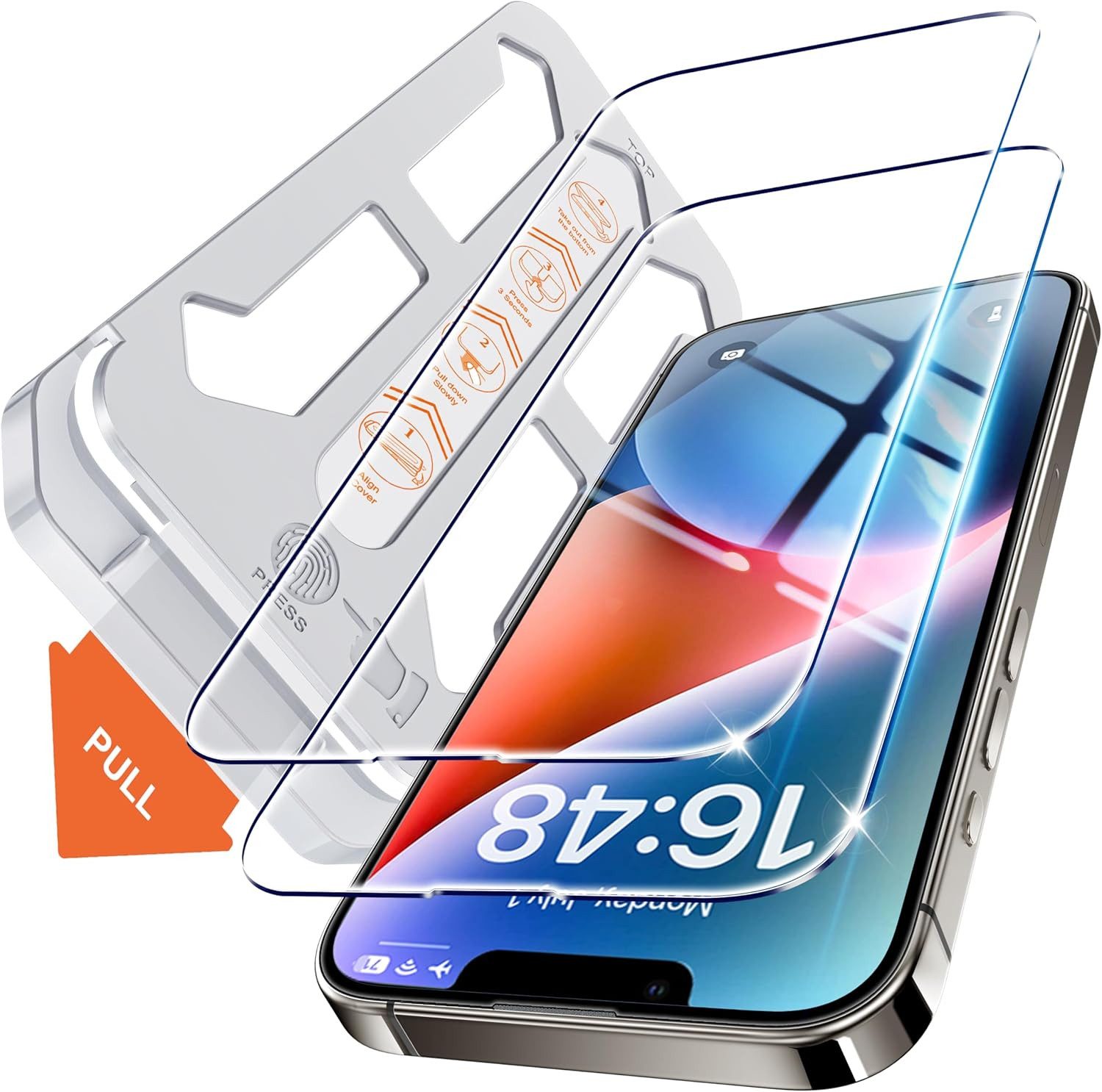MSM Displayschutzglas 2X 6D Schutzglas für iPhone 16e Displayschutz Panzerfolie EASY INSTALL