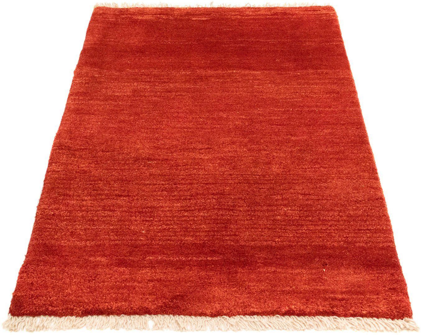 Wollteppich Gabbeh Teppich handgeknüpft rot, morgenland, rechteckig, Höhe: 18 mm, handgeknüpft