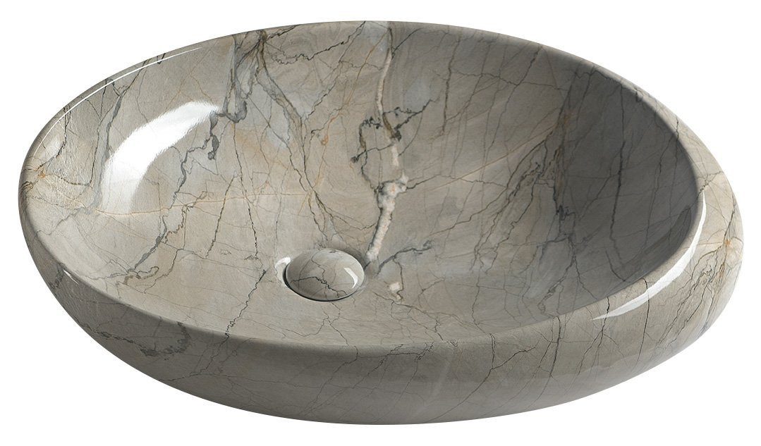 Sapho Waschtisch DALMA Keramik-Waschtisch 68x44 cm, grigio, Sapho-MM313