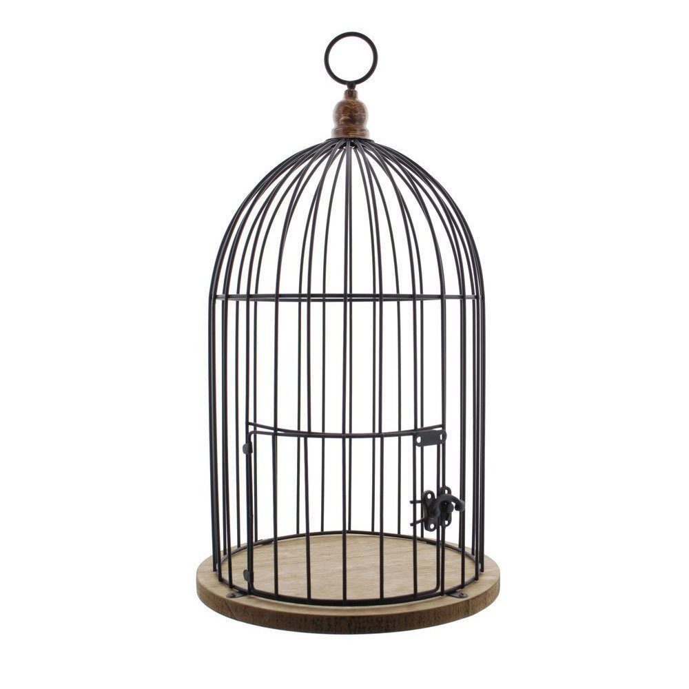 Home-trends24.de Dekoobjekt Deko Käfig Vogelkäfig Objekt Hänge Dekoration Metall Schwarz – Bild 2 von 4