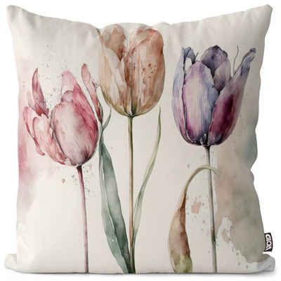 Kissenbezug, VOID (1 Stück), Frühling Tulpen Ostern 40x40 Couchkissen Polyester Kissen Geschenke Ostern Osterdeko Deko