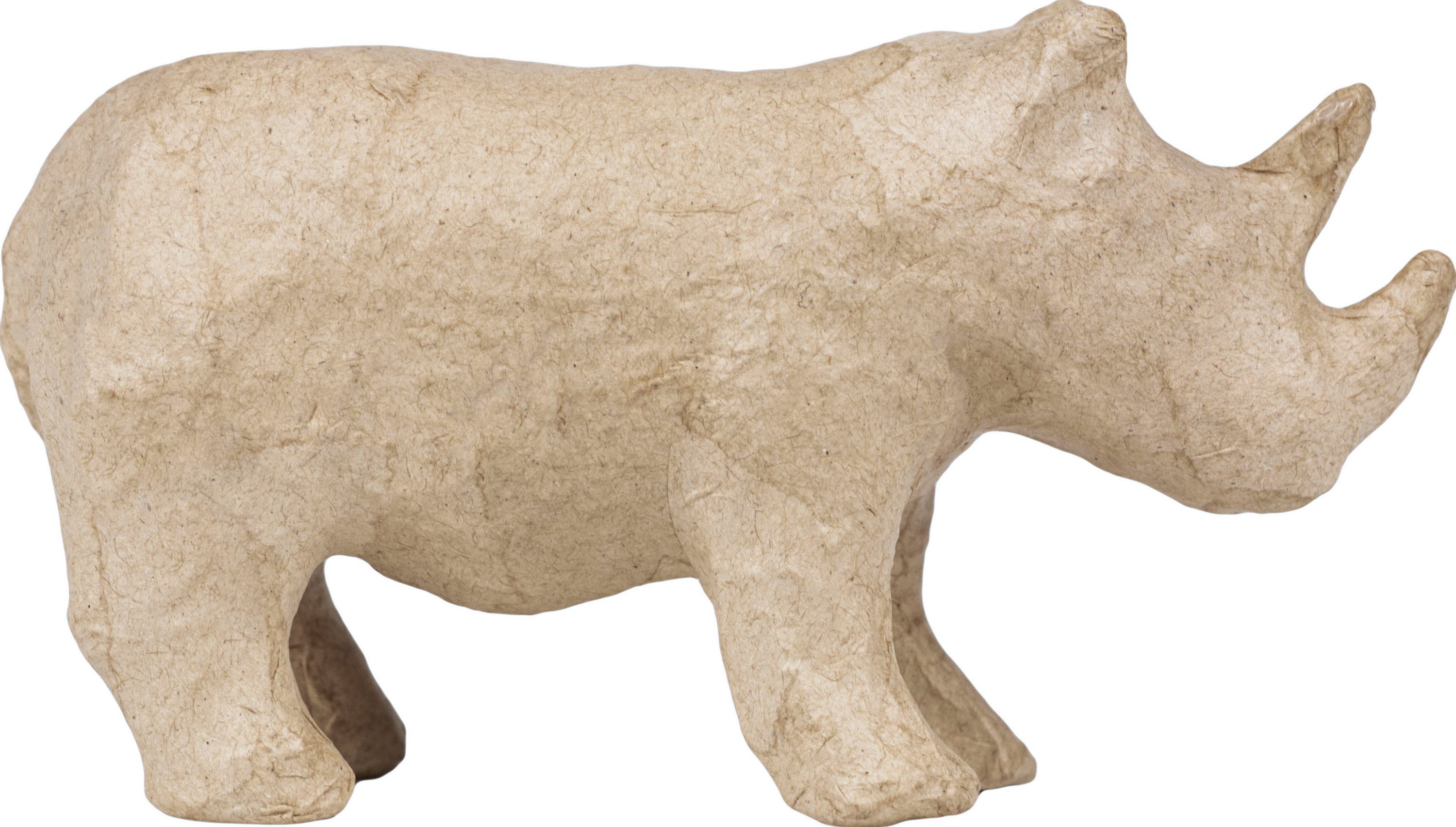 décopatch Dekofigur NAshorn, Pappmaché, 13x5x7cm