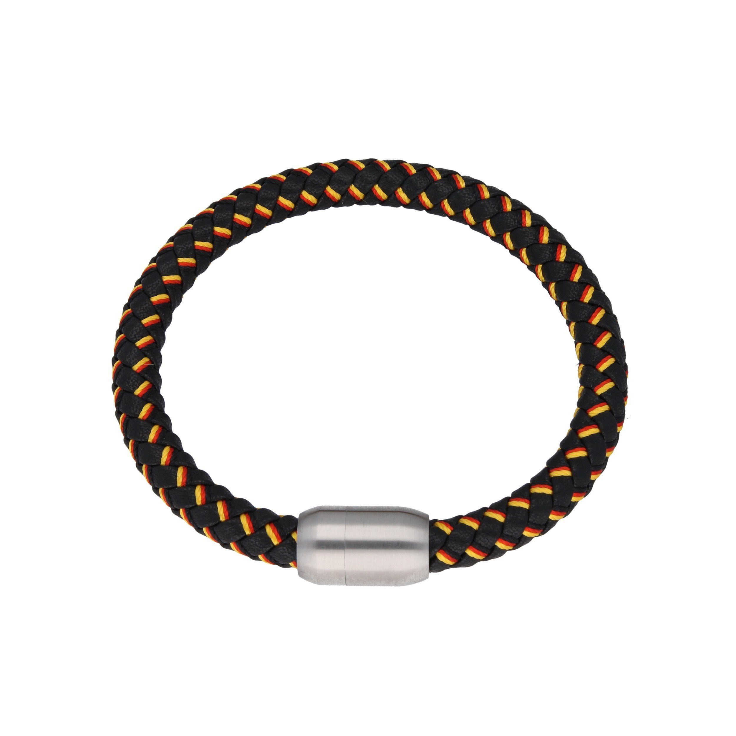 Armband schwarz, geflochten, in Deutschland-Optik mit Magnetverschluß