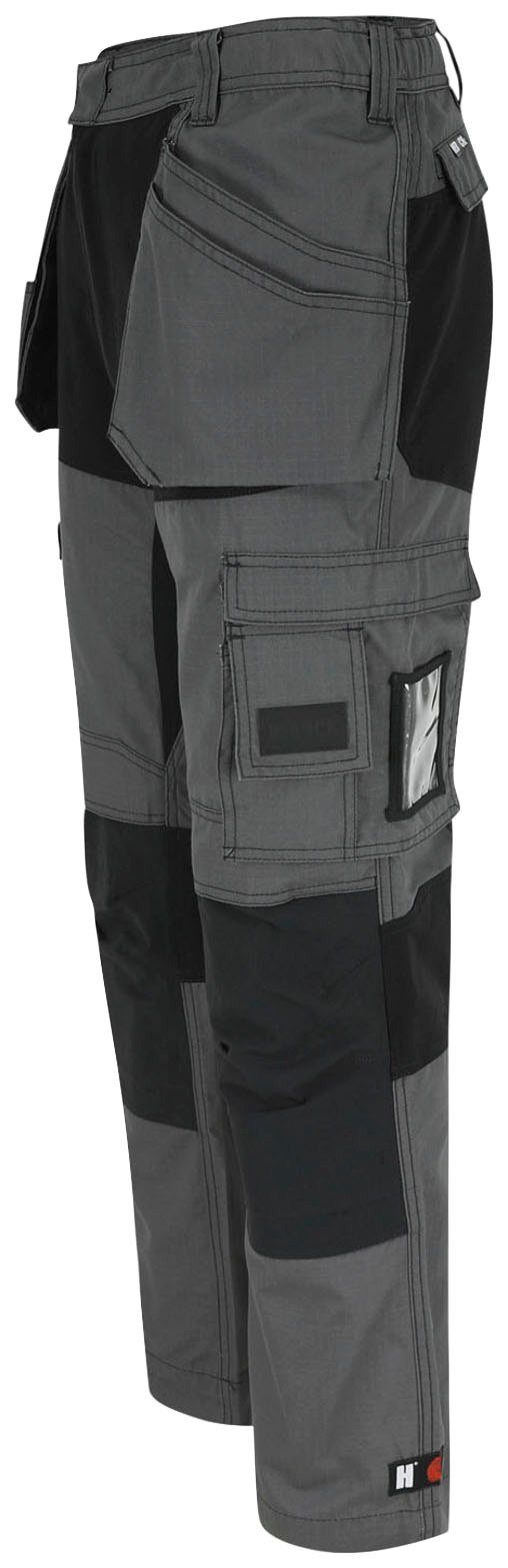 Herock Arbeitshose Spector Hose 2 Nageltaschen 4-Wege-Stretch-Teilen und Multi-Pocket-Hose mit festen grau-schwarz