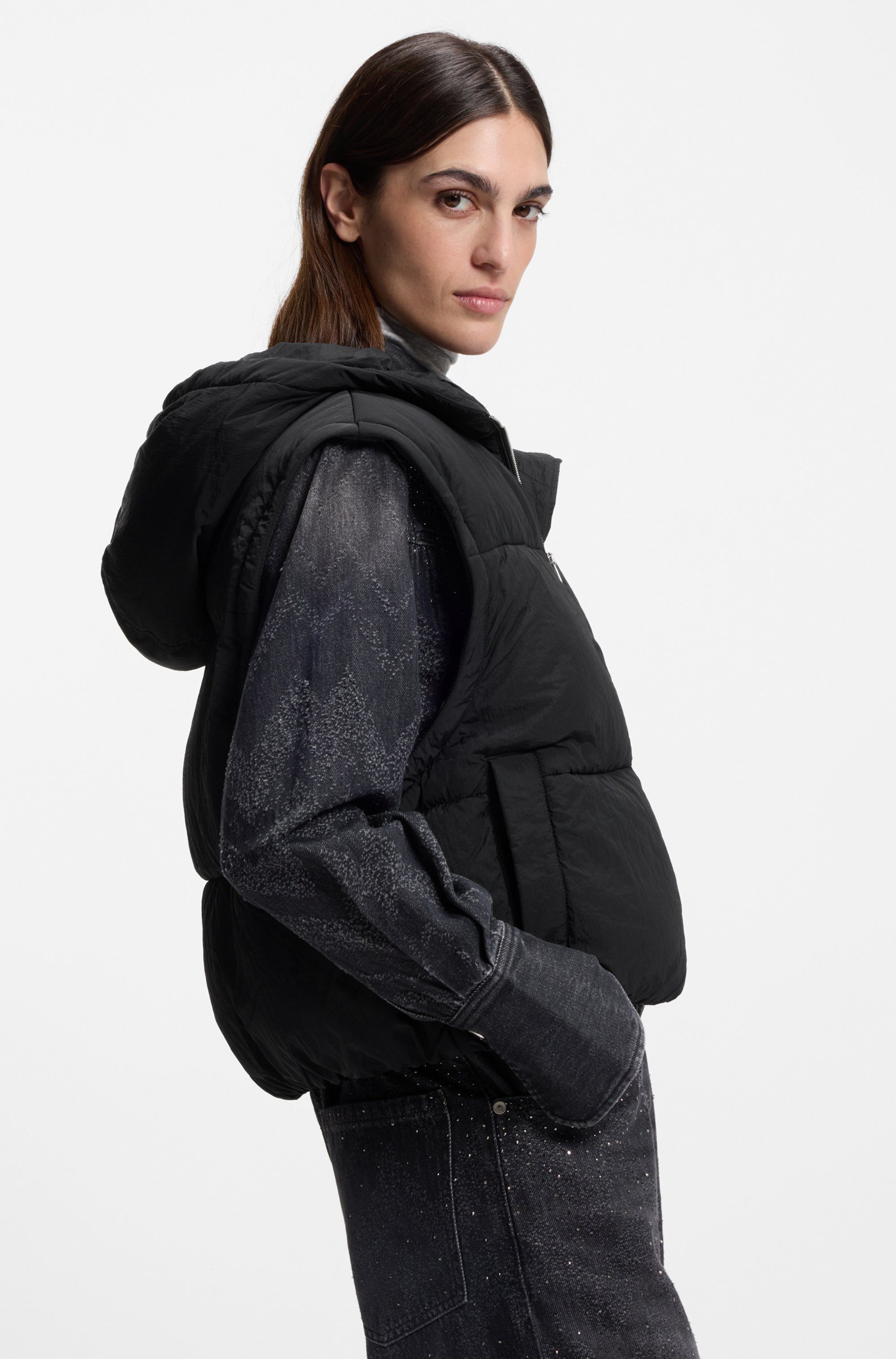 BOSS ORANGE Steppjacke Polala Premium Damenmode (2-St) mit abnehmbaren Ärme günstig online kaufen