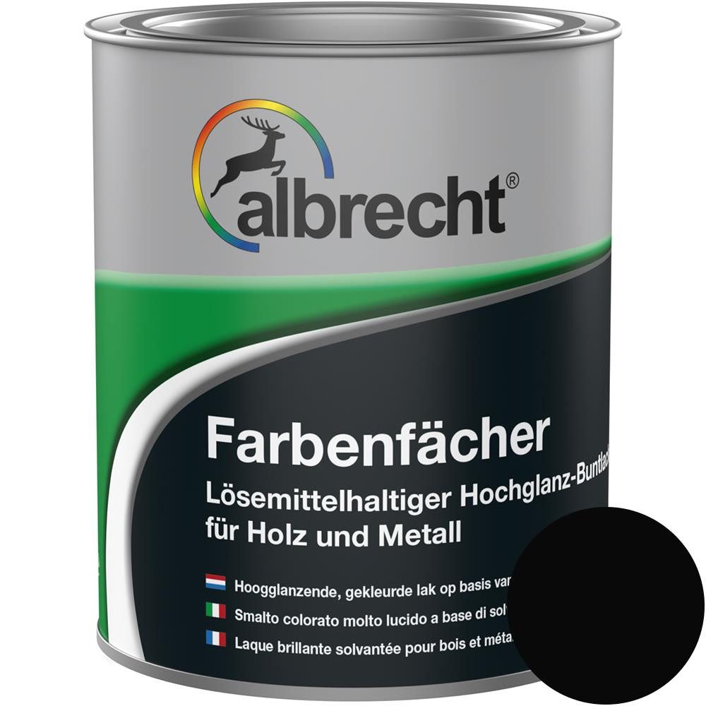 Lack Albrecht Acryl-Buntlack Farbenfächer 750 ml Hochglanz Lack Buntlack, Sehr hohe Deckkraft und gleichmäßiger Verlauf