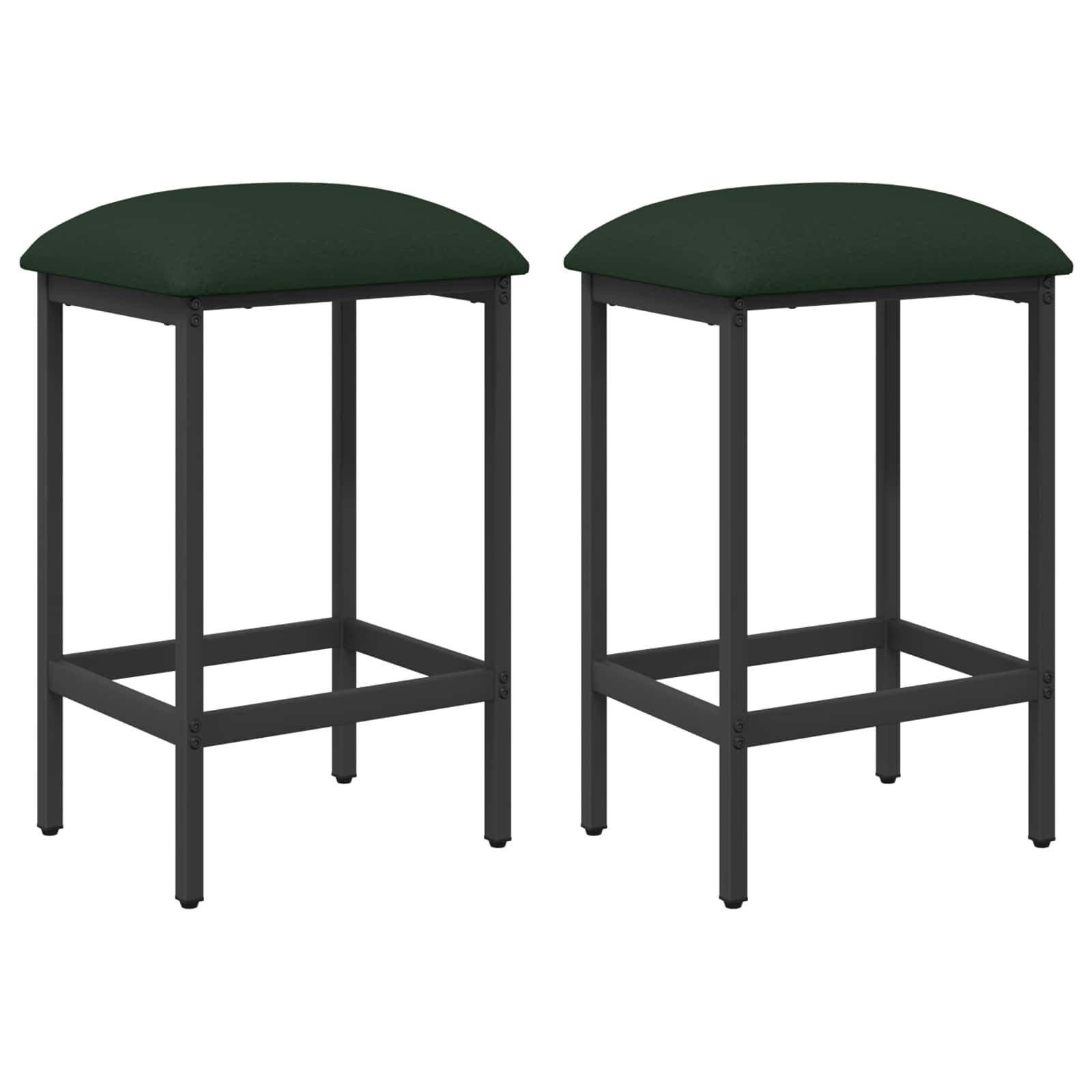 vidaXL Barhocker Barhocker 2 pcs Dunkelgrün 40 x 32 x 74 cm Holzwerkstoff (2 St)