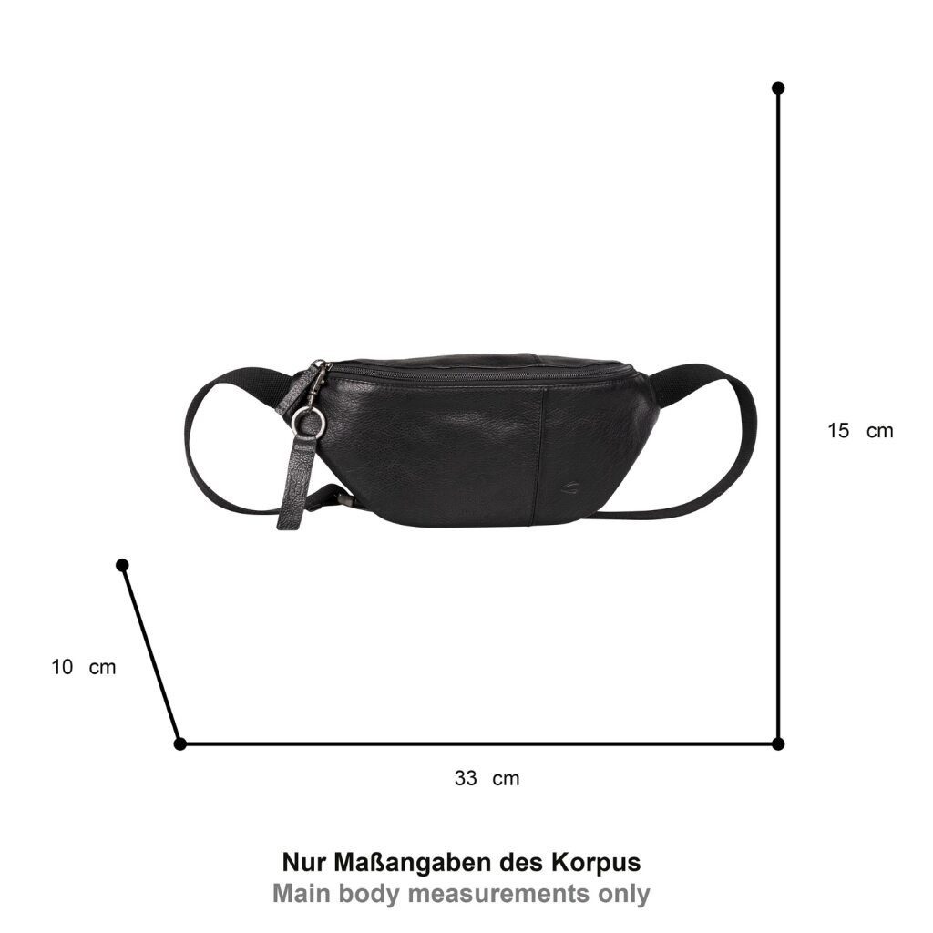 camel active Bauchtasche Pine (1-tlg), aus pflanzlich gegerbtem Rindsleder im kernigen Look