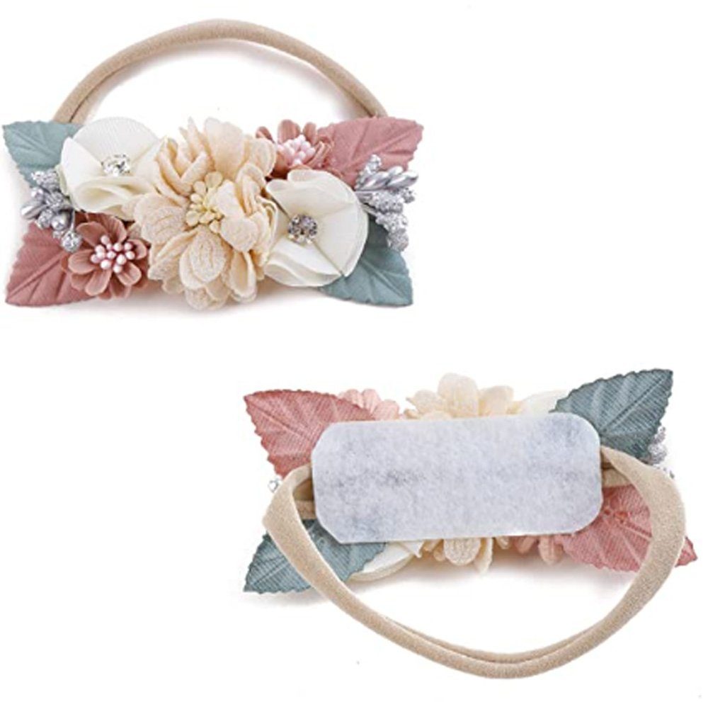 SCHUTA Haarband Haarbänder mit Blumenmuster, Stück, Neugeborene, Kleinkinder 3 für