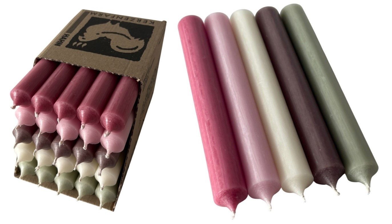 Hahn Kerzenfarm Spitzkerze Kerzenfarm Hahn Stabkerzen Bunt – Set 10