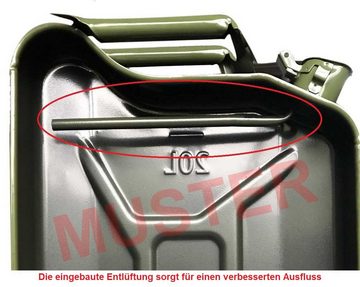 TRUTZHOLM Kanister 5x Metallkanister 20l Kanister Benzinkanister + 1x Ausgießer