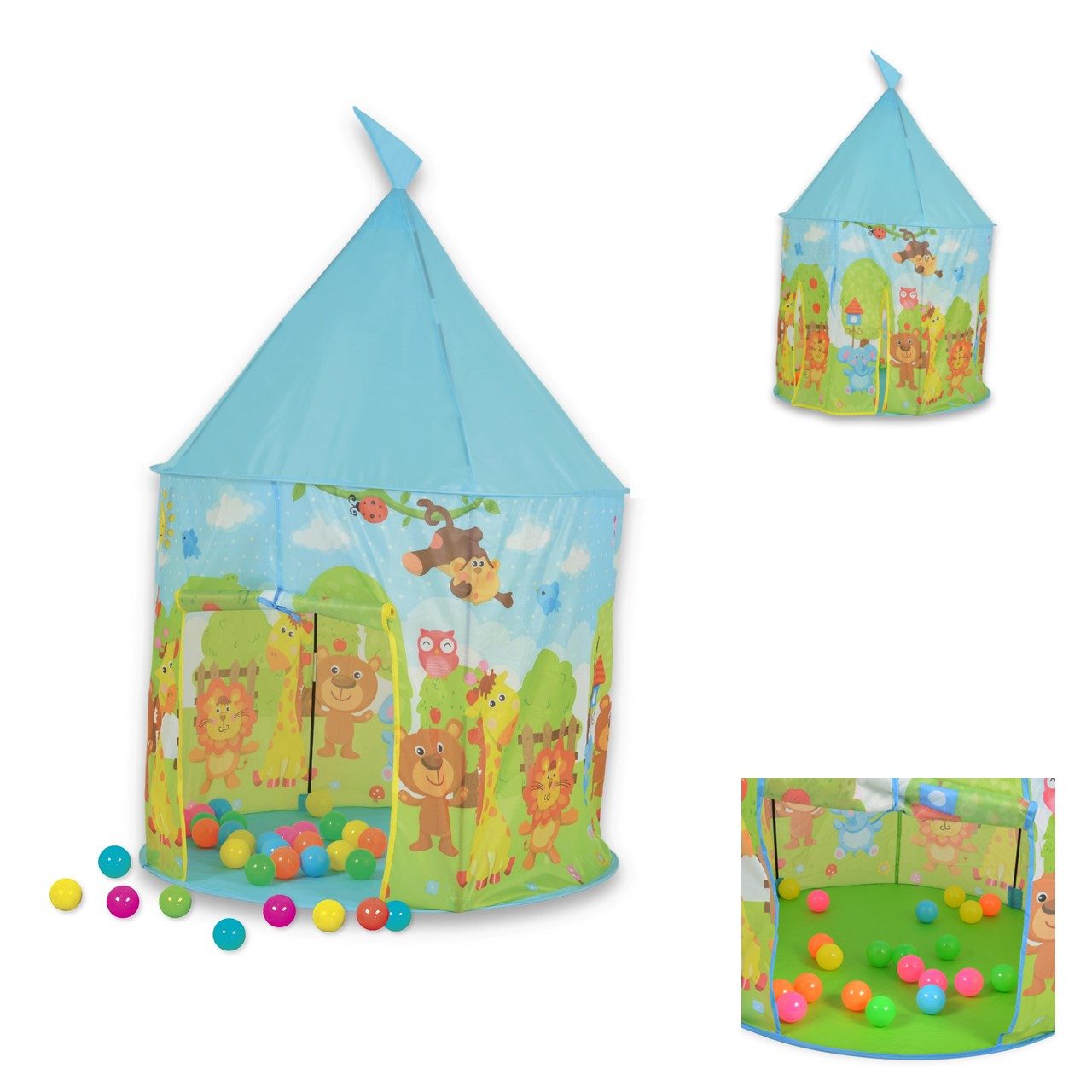 Spielzelt Kinderspielzelt 2 in1 Bällebad