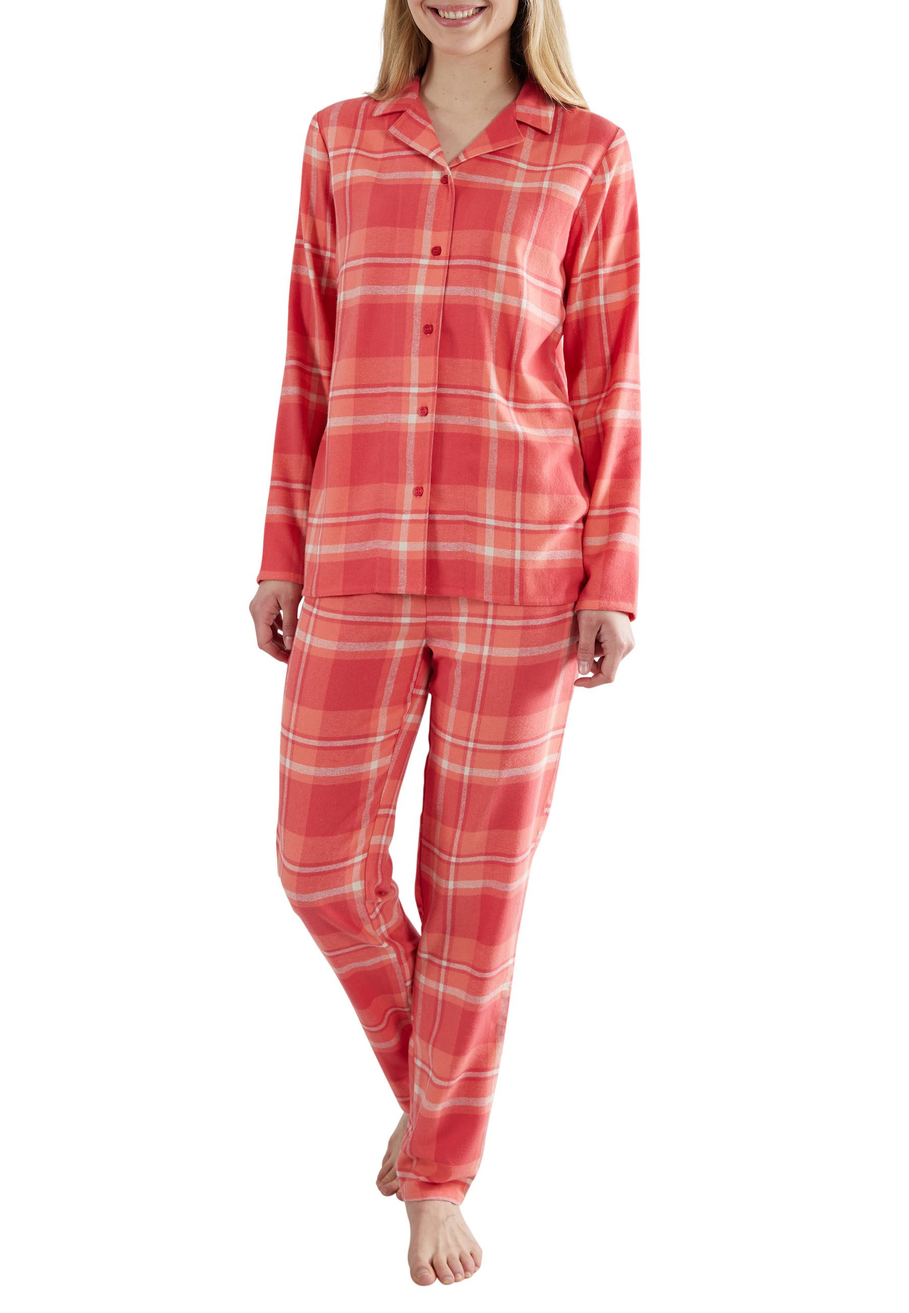 GÖTZBURG Pyjama GÖTZBURG Damen Pyjama rot kariert (1 tlg)