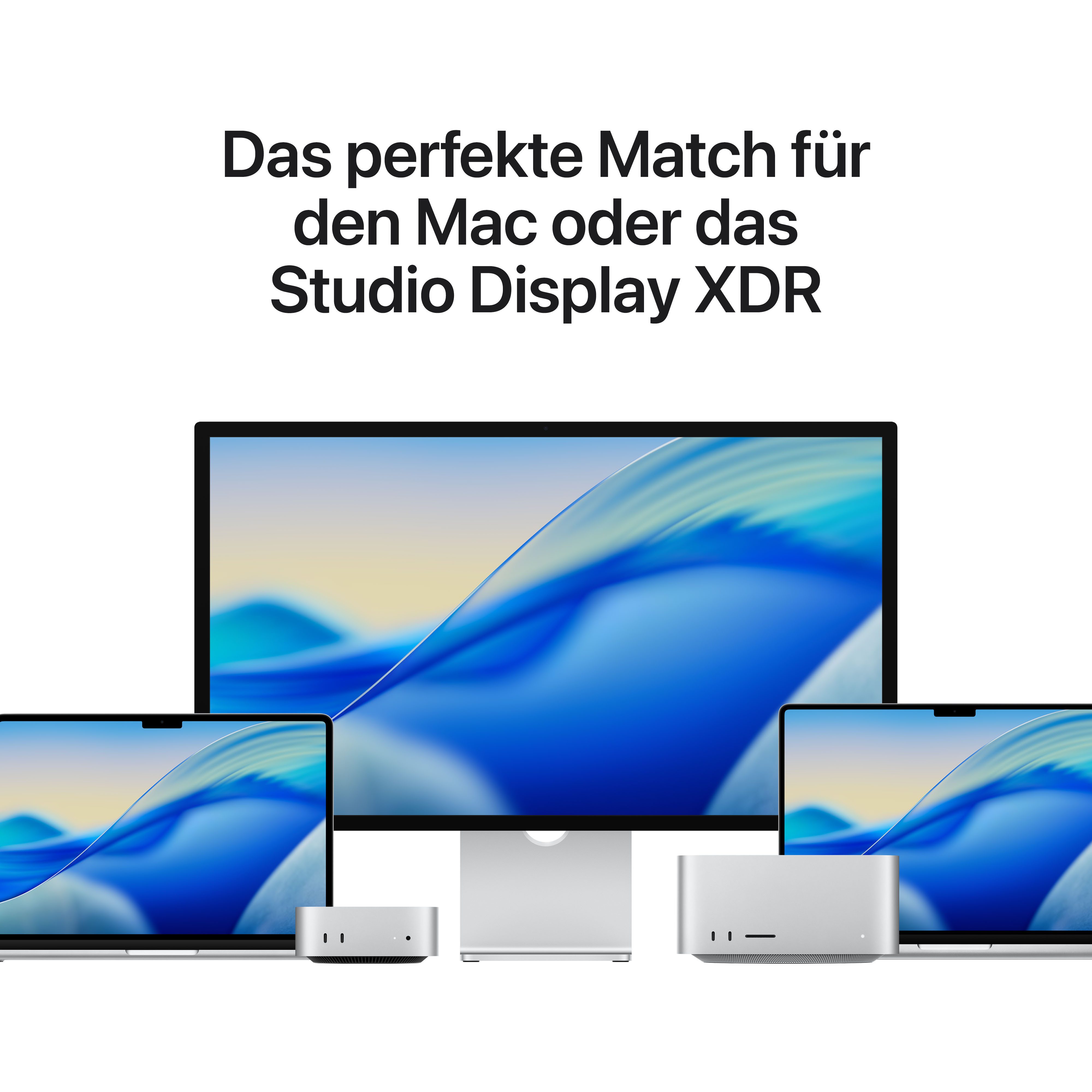 Apple Studio Display LED-Monitor (68,29 cm/27 ", 5120 x 2880 px, 5K, 60 Hz, Retina, Standard Glas - neigungs- und höhenverstellbarer Fuß)