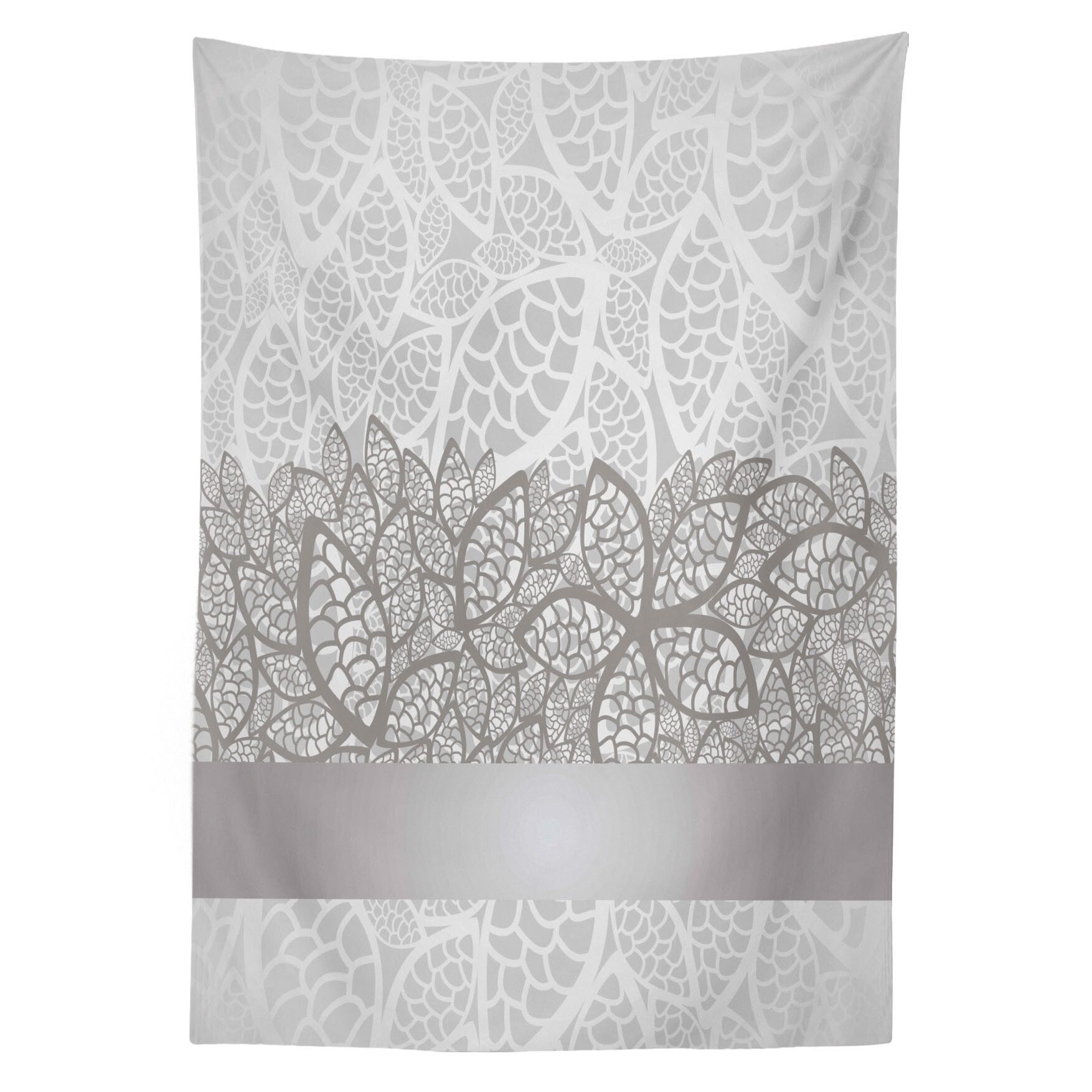 Abakuhaus Tischdecke Farbfest Waschbar Für den Außen Bereich geeignet Klare Farben, Grau Lace Inspired Floral