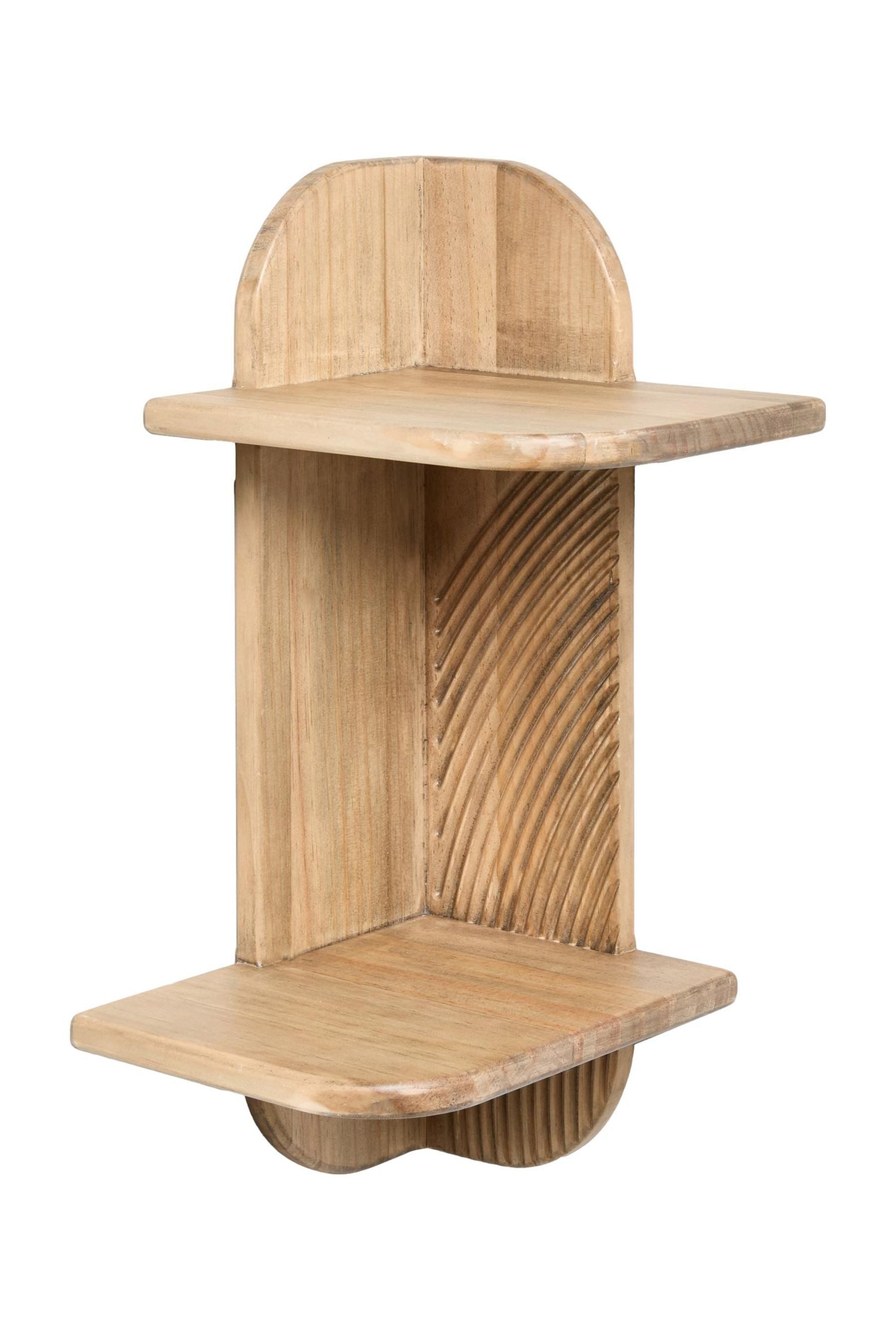 Next Wandregal Eckregal aus geschnitztem Holz, 1-tlg.