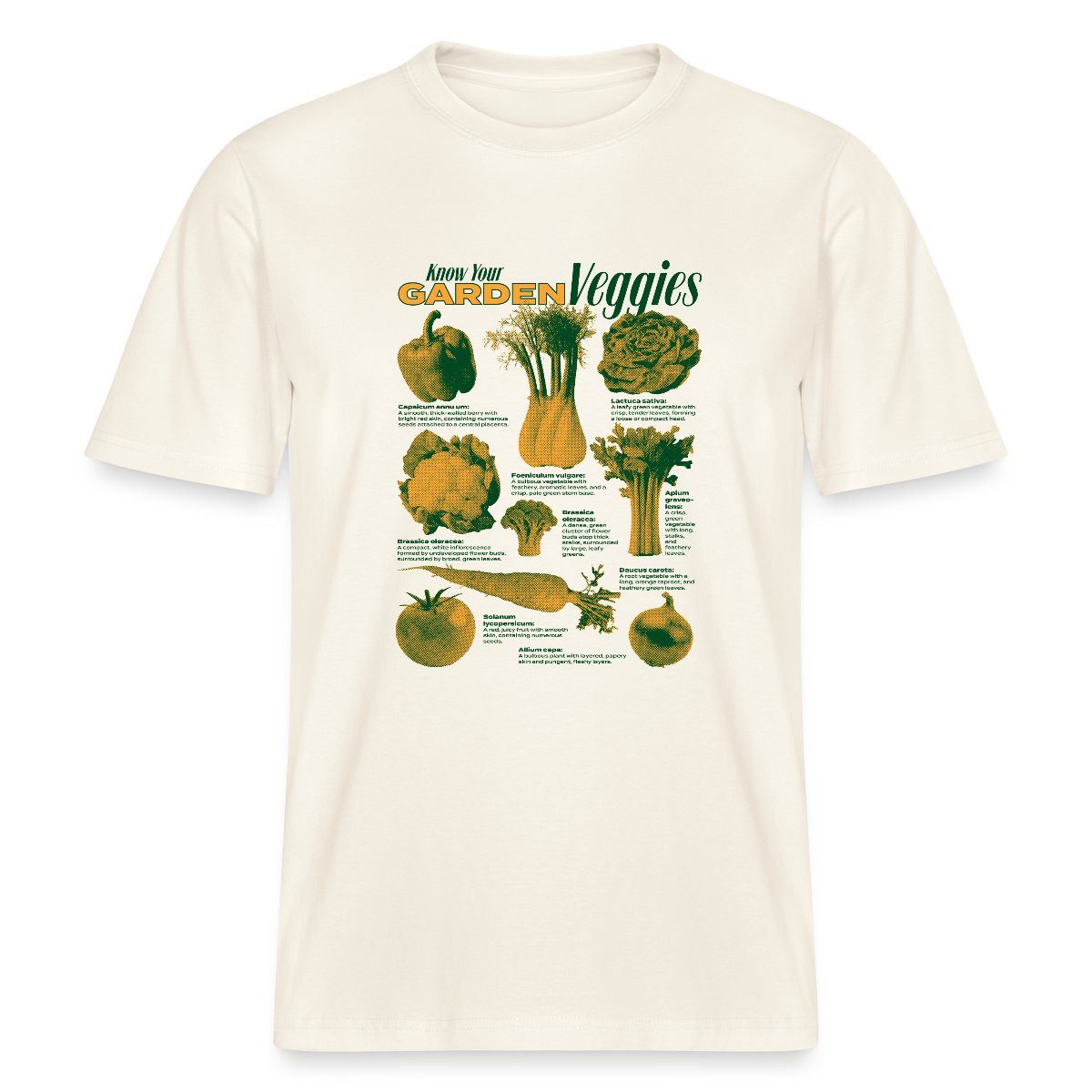 T-Shirt Garten Veggies Vintage Trend Print Relaxed Fit Unisex T-Shirt