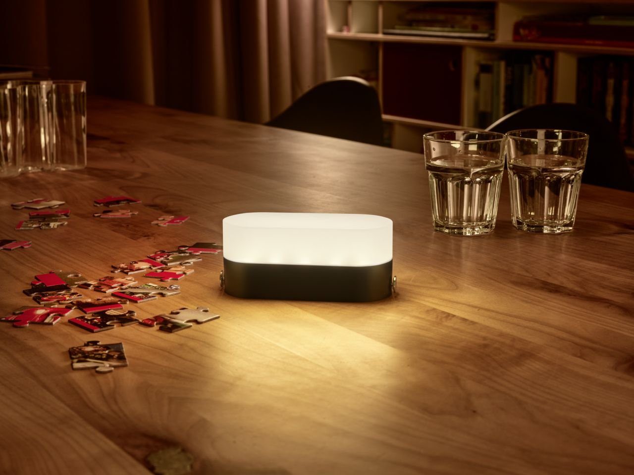 B-LEUCHTEN Schreibtischlampe LED Mobilleuchte Case 14 x 6 cm 1,9 W, warmweiß, Inkl. Leuchtmittel, Dimmbar ohne Bewegungsmelder