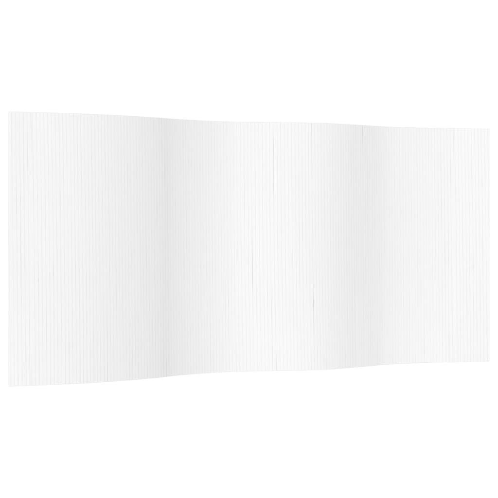 furnicato Raumteiler Bambus Paravent 400x165 cm Weiß, 1-tlg., Wasserfester Sichtschutz, aufrollbar und für das Schlafzimmer geeignet
